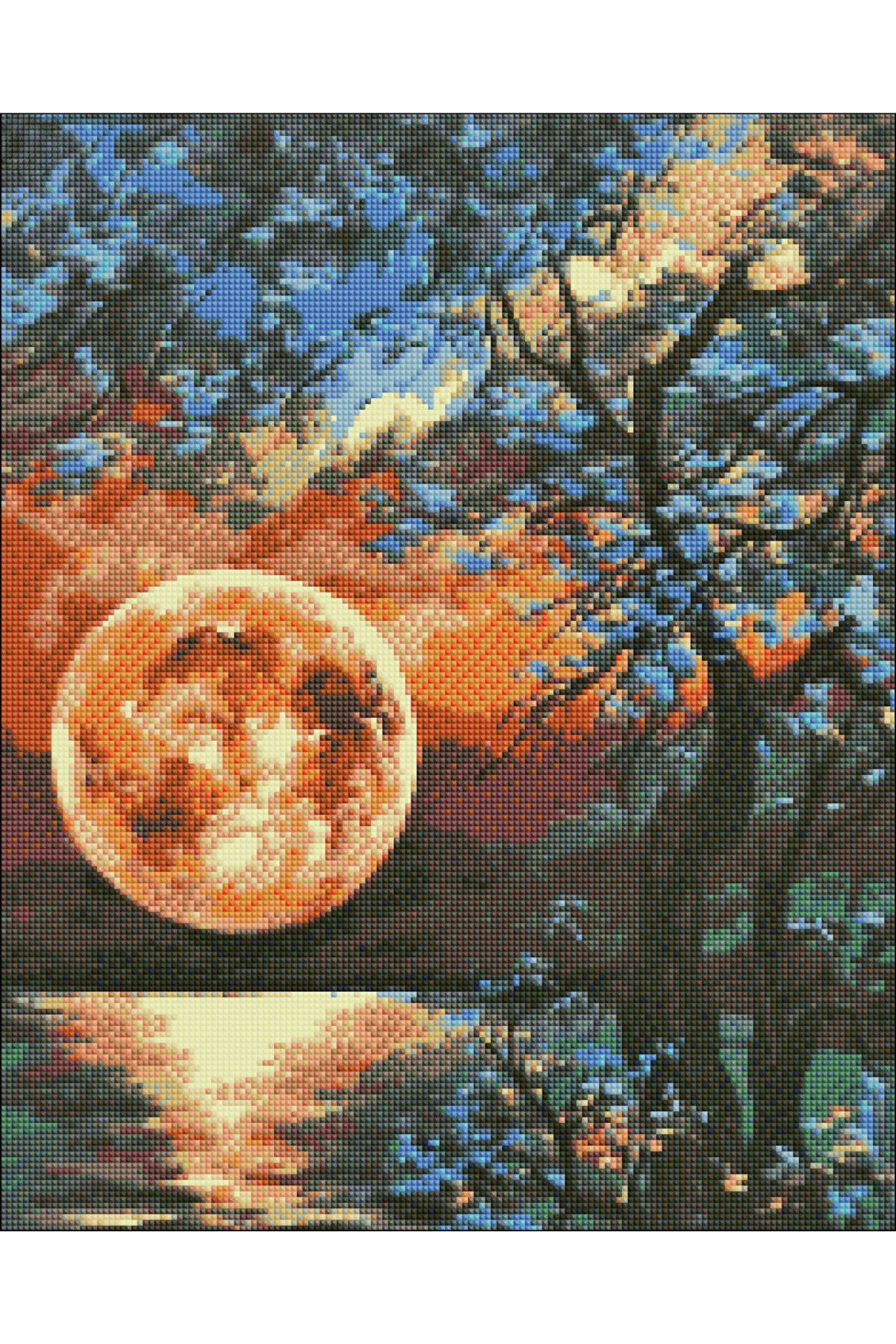 Hondep 5D Sayılarla Elmas Boyama 50X40 Cm Kendi̇n Yap Dıy Puzzle Hobi̇ Seti̇ Mozai̇k Tablo Dekorasyon