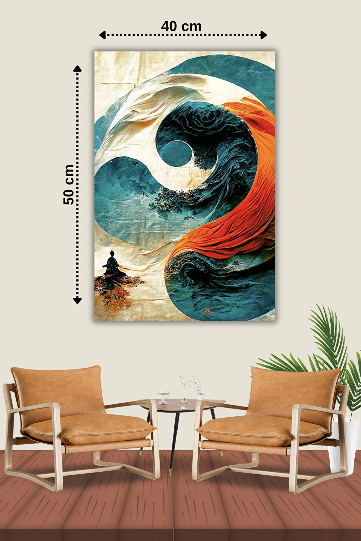 Hondep 5D Elmas Boyama – Yi̇n Yang Ve Medi̇tasyon | 40X50 Cm- Tuvale Geri̇li̇ Di̇amond Pai̇nti̇ng Sayılarla Boyama