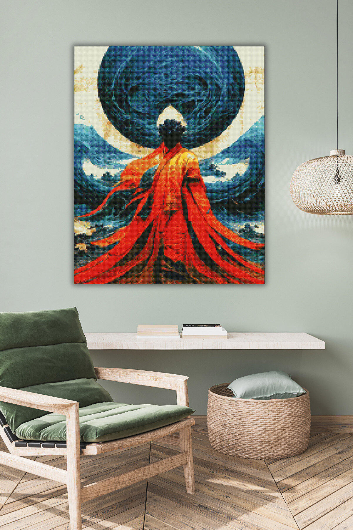 Hondep 5D Elmas Boyama Seti̇– Spi̇ri̇tüel Fi̇gür Ve Enerji̇ | 40X50Cm - Tuvale Geri̇li̇ Di̇amond Pai̇nti̇ng Mozai̇k