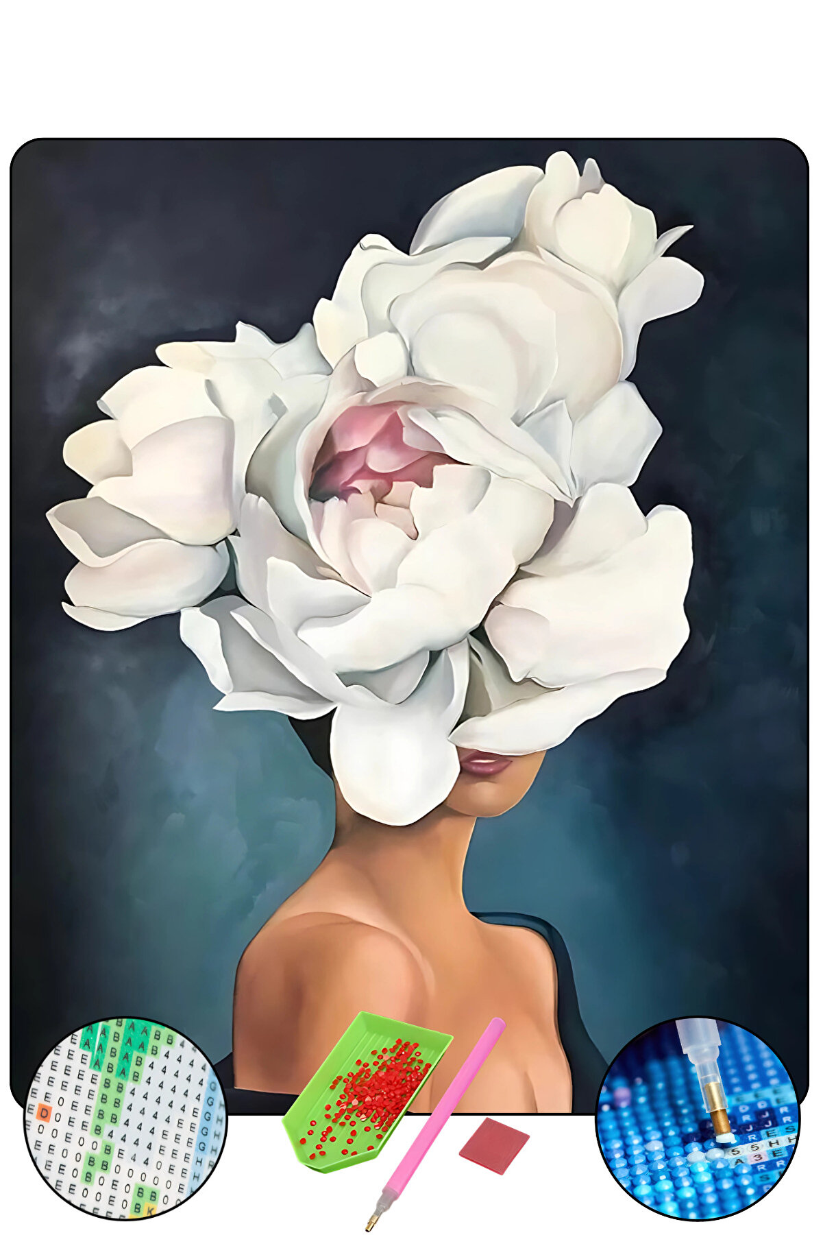 Hondep 5D Sayılarla Elmas Boyama 50X40 Cm Kendi̇n Yap Dıy Puzzle Hobi̇ Seti̇ Mozai̇k Tablo Dekorasyon