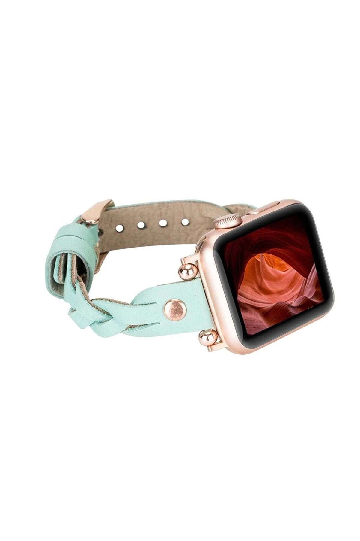 gizmurstore Apple Watch Uyumlu Deri Kordon Wanda 38-40-41mm RT BRN7