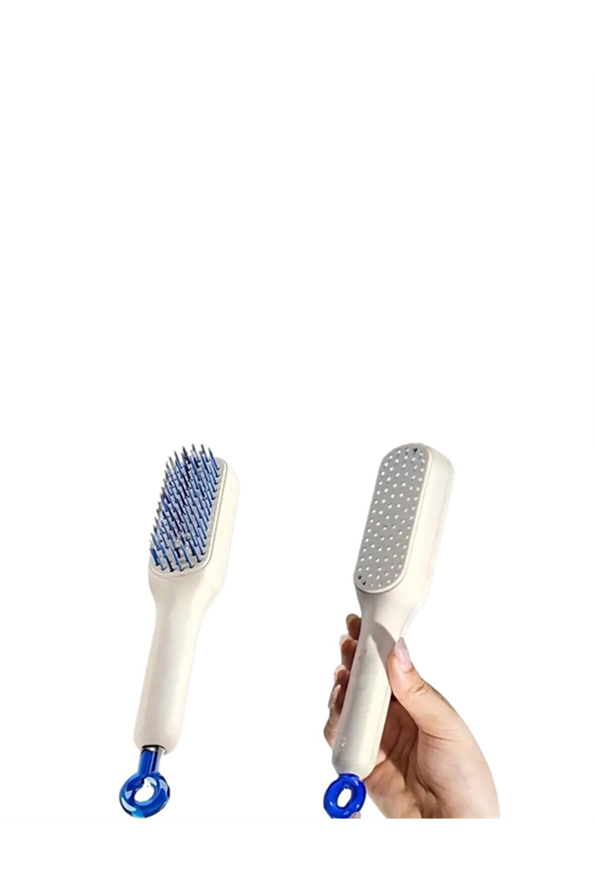 Kendi̇ni̇ Temi̇zleyen Masajlı Saç Tarağı – Anti̇-Stati̇k, Ergonomi̇k Tasarım