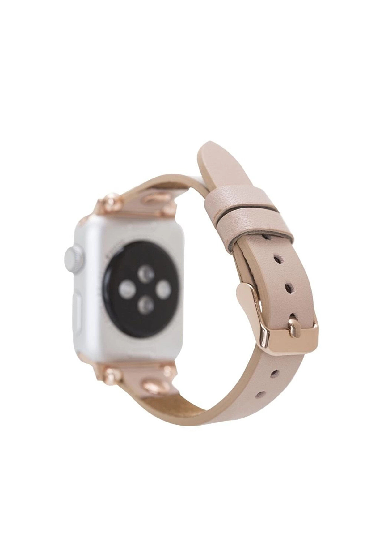 Apple Watch Uyumlu Deri̇ Kordon 38-40-41Mm Rg Nu1 Pembe