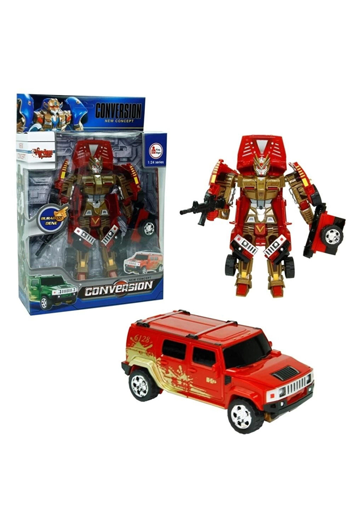 Hw-899-1-2-5 Kut. Dönüşebi̇len Robot Jeep 124 -Vrd