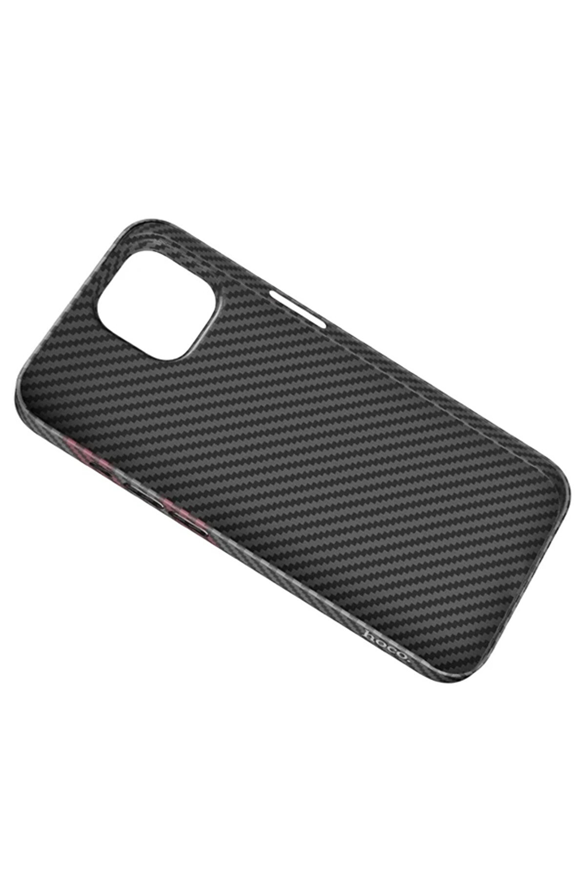 Hoco İphone 14 6.1 Kılıf Kevlar Texture Darbe Emi̇ci̇ Telefon Kılıfı-(1903)
