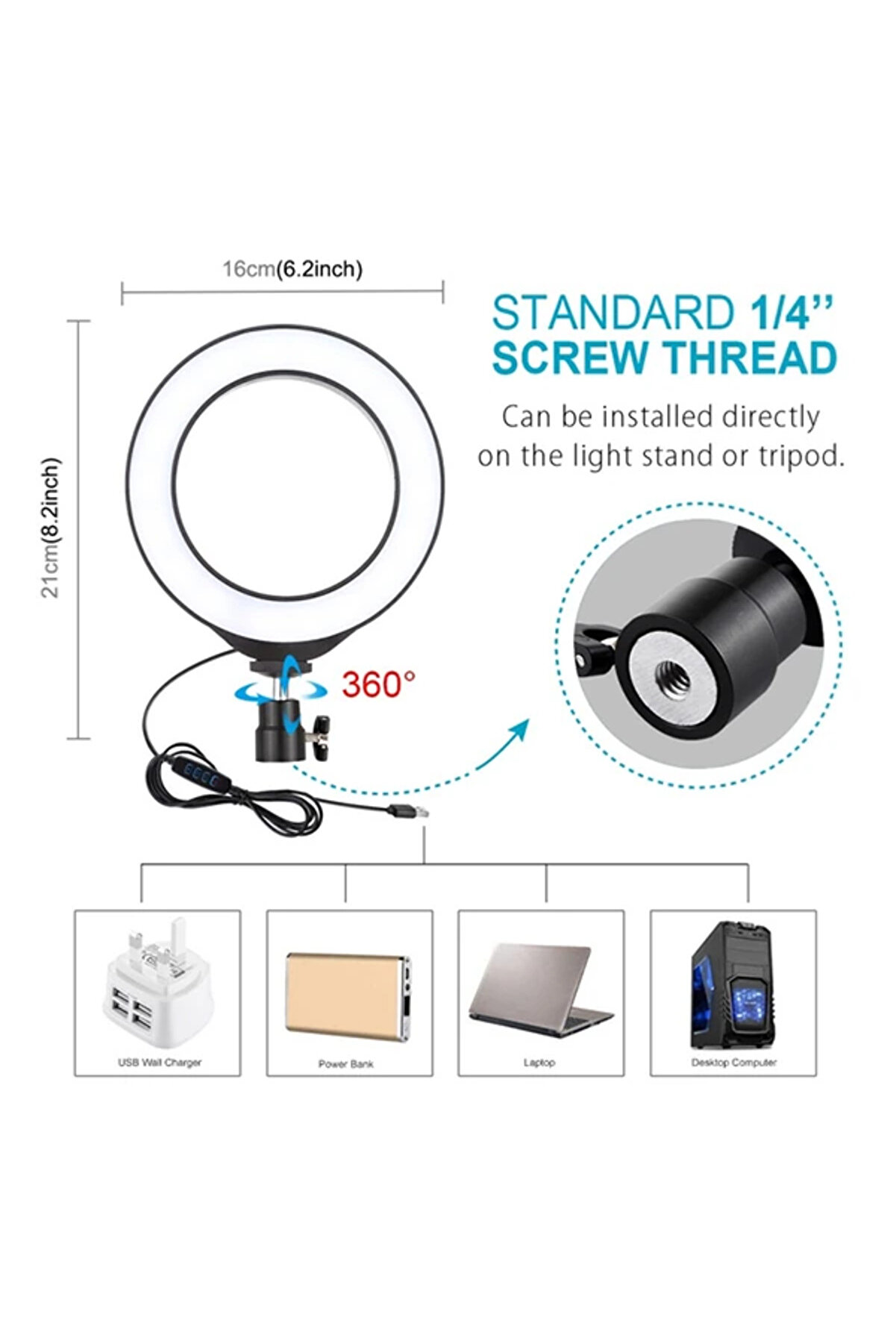 Puluz 70Cm Çi̇ft Telefon Tutucu 6.2Cm Led Işık Stand Youtubercanlı Yayın Selfi̇e Ti̇ktok Makeup-(1903)