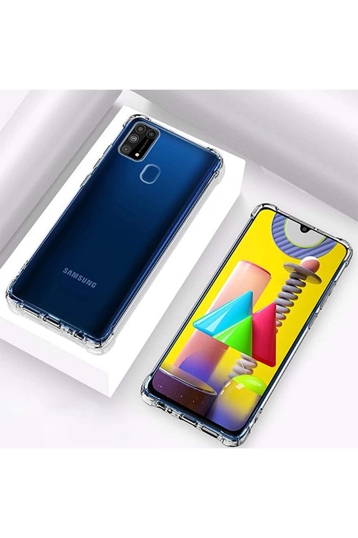 Ally Sm Galaxy M31S Anti̇-Drop Si̇li̇kon Kılıf Shockproof Kılıf-(1903)