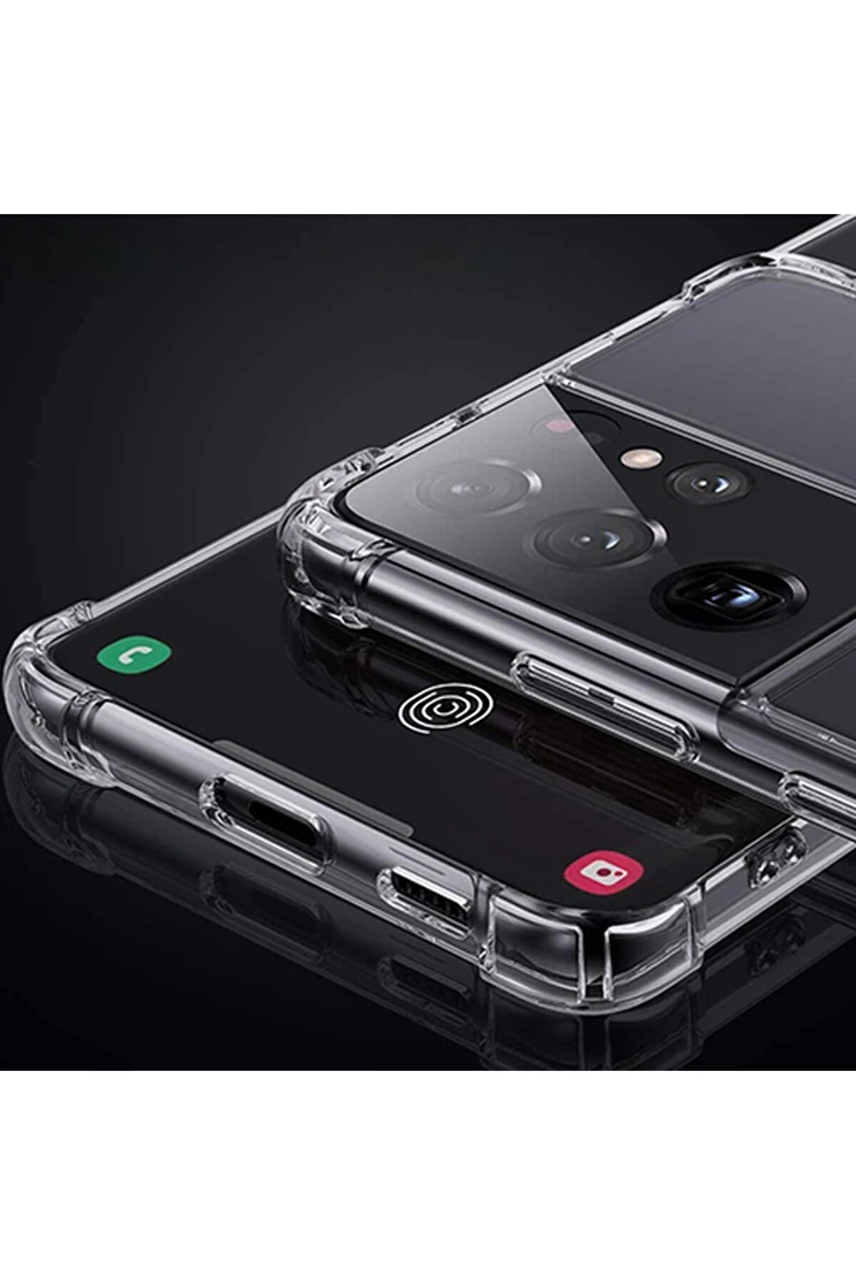 Sm Galaxy S21 Ultra - S30 Ultra Shockproof Darbe Emi̇ci̇ Si̇li̇kon Kılıf-(1903)