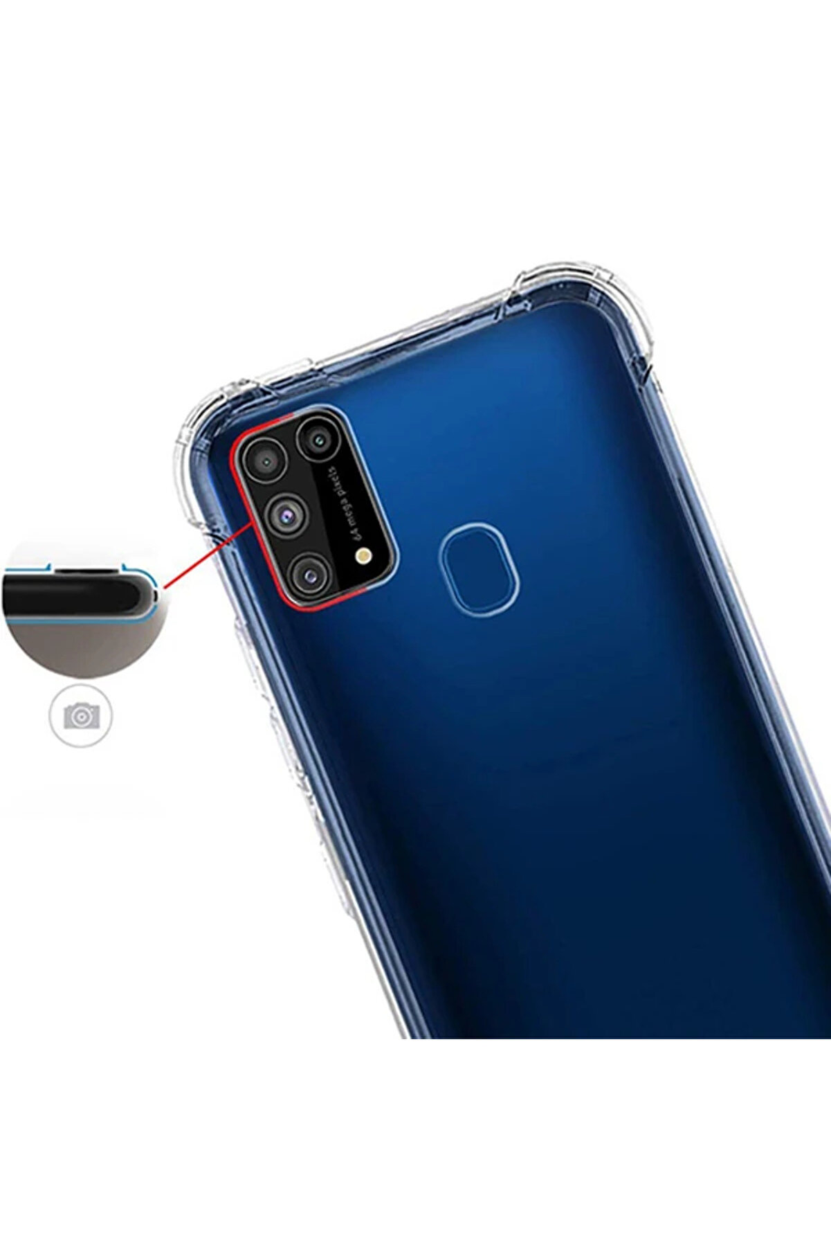 Ally Sm Galaxy M31S Anti̇-Drop Si̇li̇kon Kılıf Shockproof Kılıf-(1903)