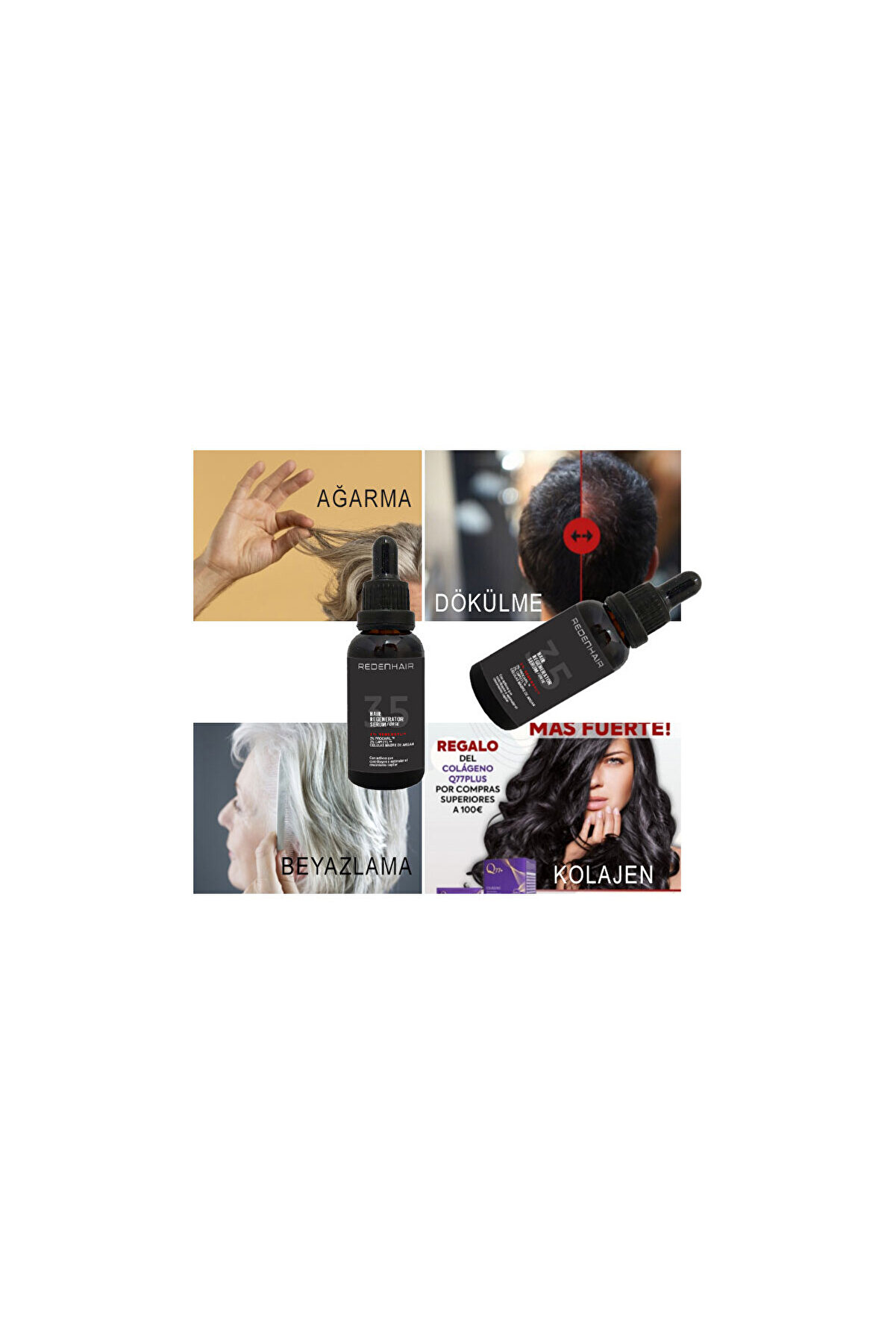 Adoi̇l Redenhai̇r Sa&ccedil;ların D&ouml;k&uuml;lmesi̇ne Karşı G&uuml;&ccedil;l&uuml; Bakım Serumu 30 Ml X 2 Adet