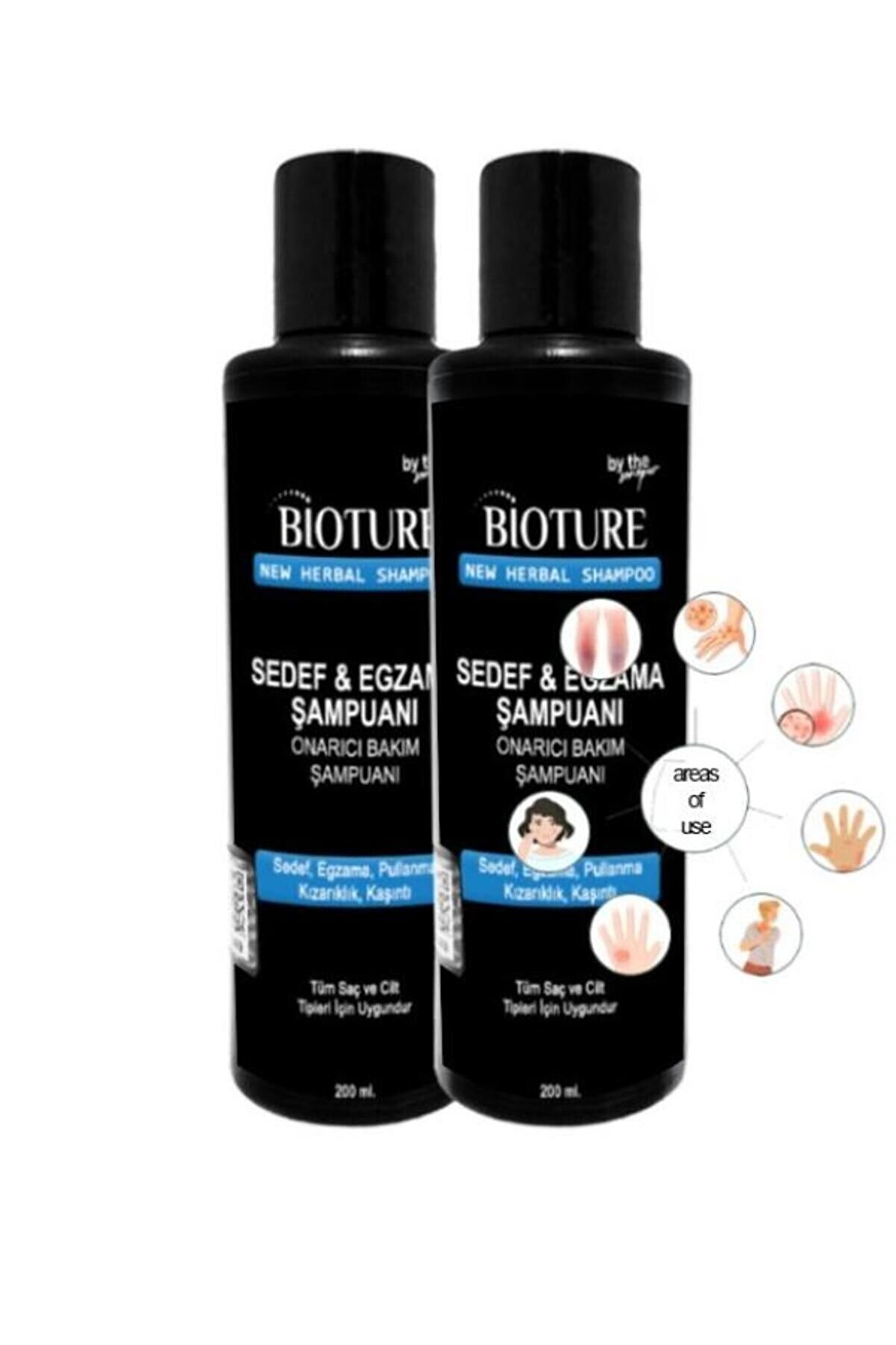 Adoi̇l Bi̇oture Eg.zama Sede.f Tahri̇batlarını Döküntüleri̇ni̇ Onaran Bakım Şampuanı 200 Ml X 2 Ad