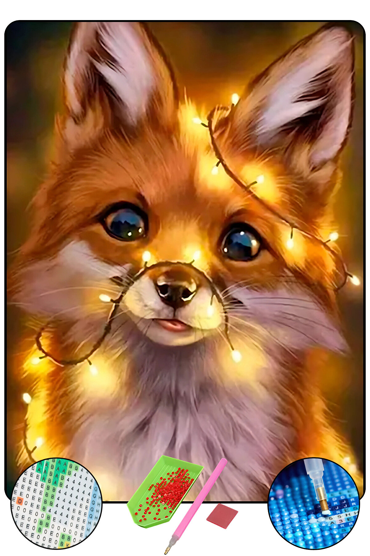 Hondep 5D Sayılarla Elmas Boyama 50X40 Cm Kendi̇n Yap Dıy Puzzle Hobi̇ Seti̇ Mozai̇k Tablo Dekorasyon