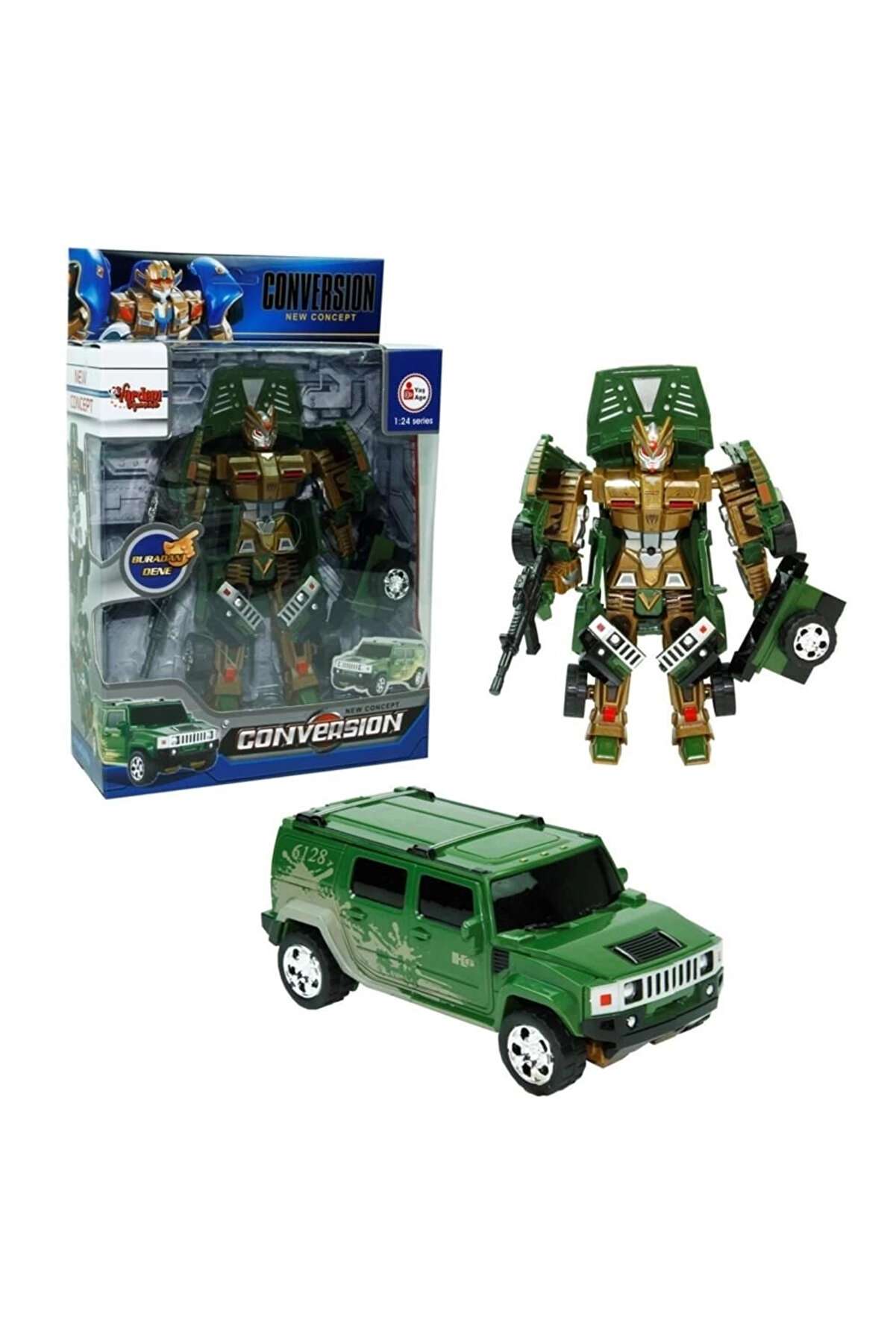 Hw-899-1-2-5 Kut. Dönüşebi̇len Robot Jeep 124 -Vrd