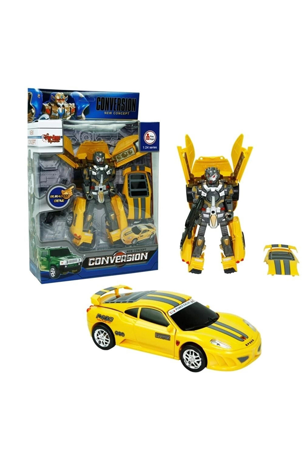 Hw-899-1-2-5 Kut. Dönüşebi̇len Robot Jeep 124 -Vrd