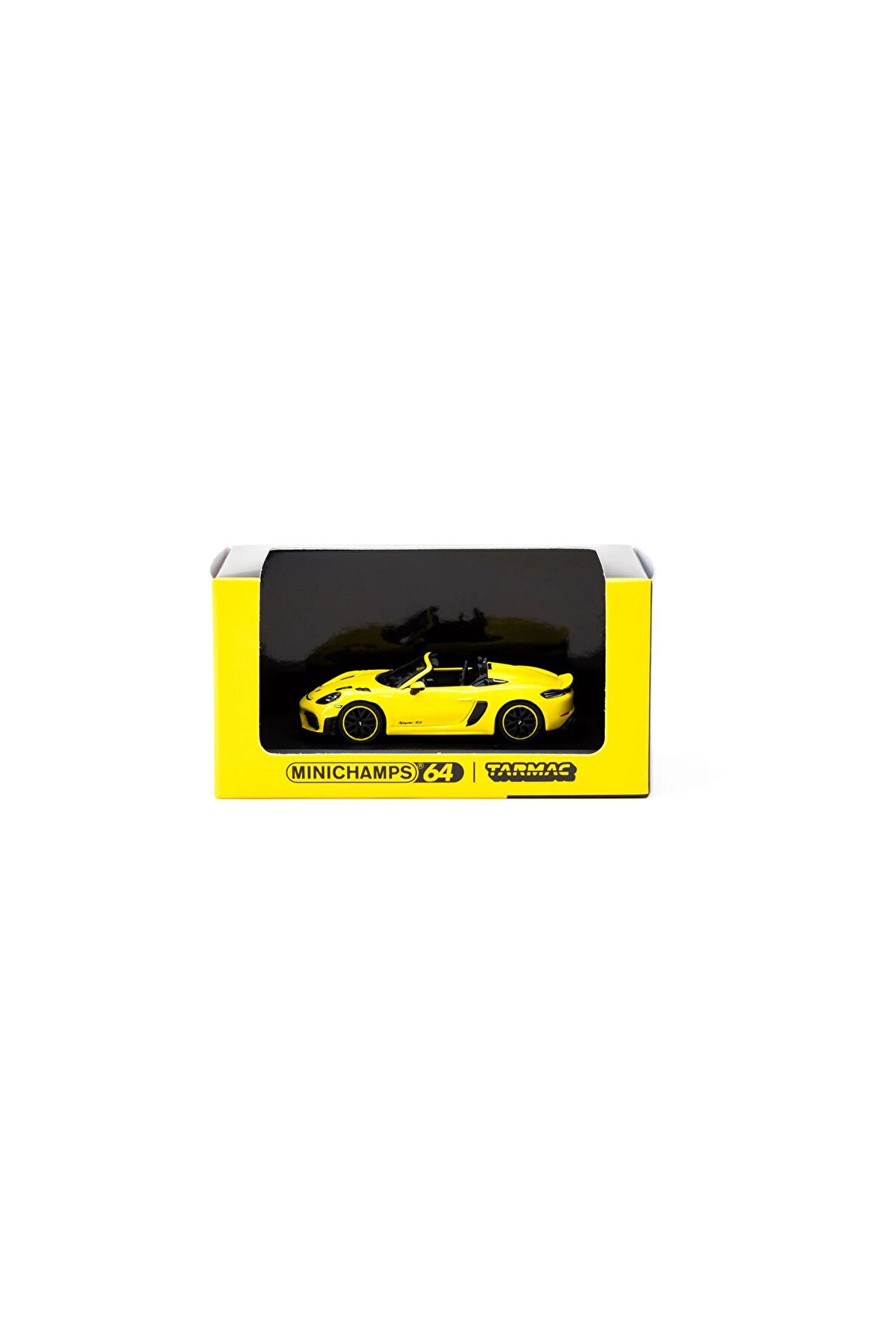 Nessi̇world Tarmac Works X Mi̇ni̇champs 1/64 Porsche 718 Spyder Rs Raci̇ng Yellow