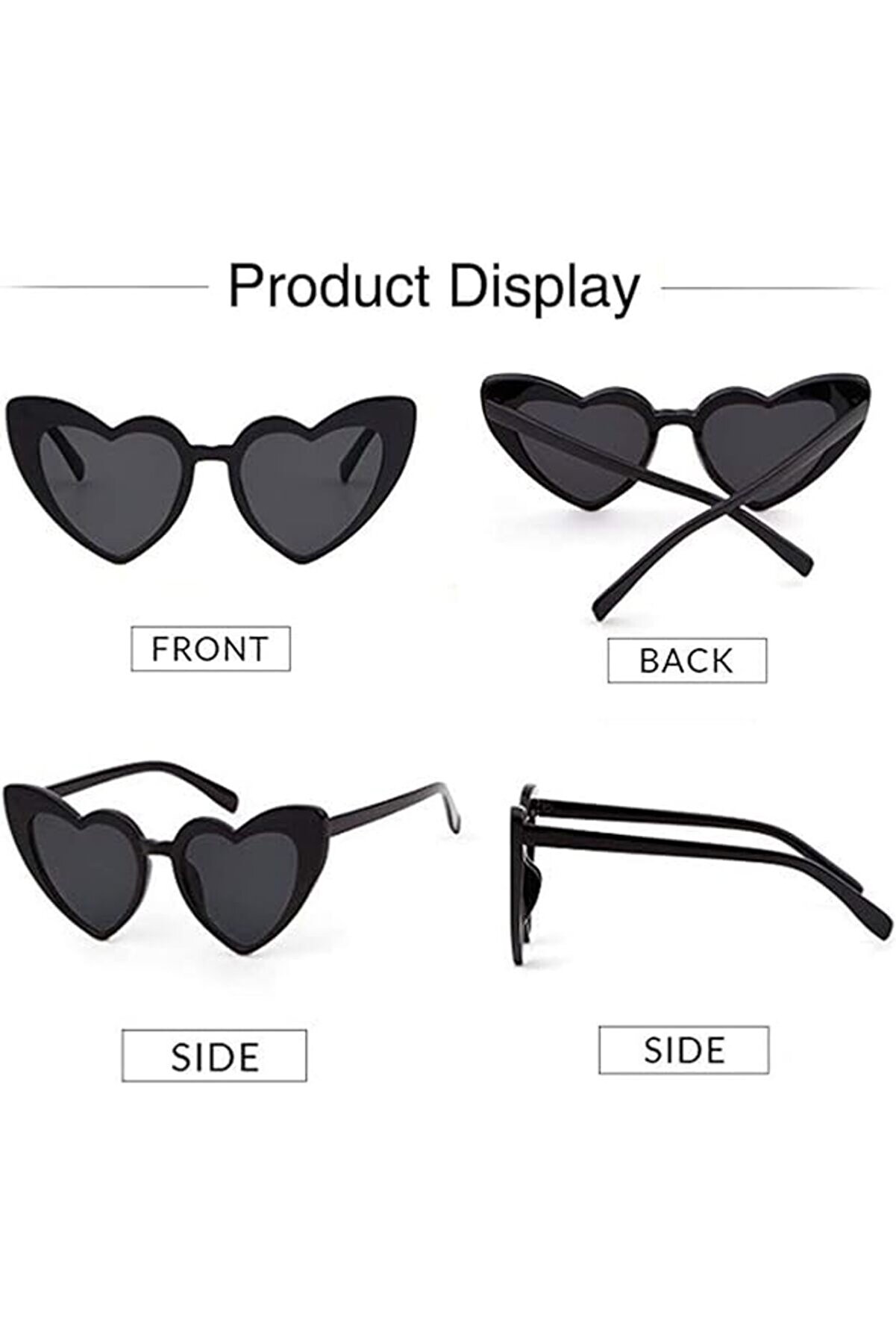 Ethab Ti̇caret Si̇yah Renk Kalp Şeki̇lli̇ Parti̇ G&ouml;zl&uuml;ğ&uuml;