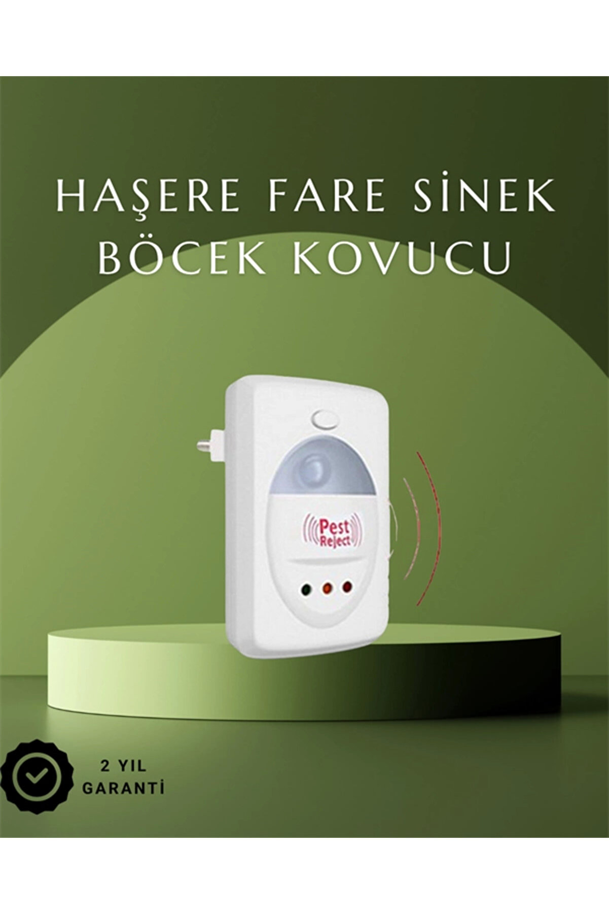 gizmurstore Ultrasonik Ses Dalgalarıyla Kimyasalsız Fare ve Böcek Kovucu Cihaz