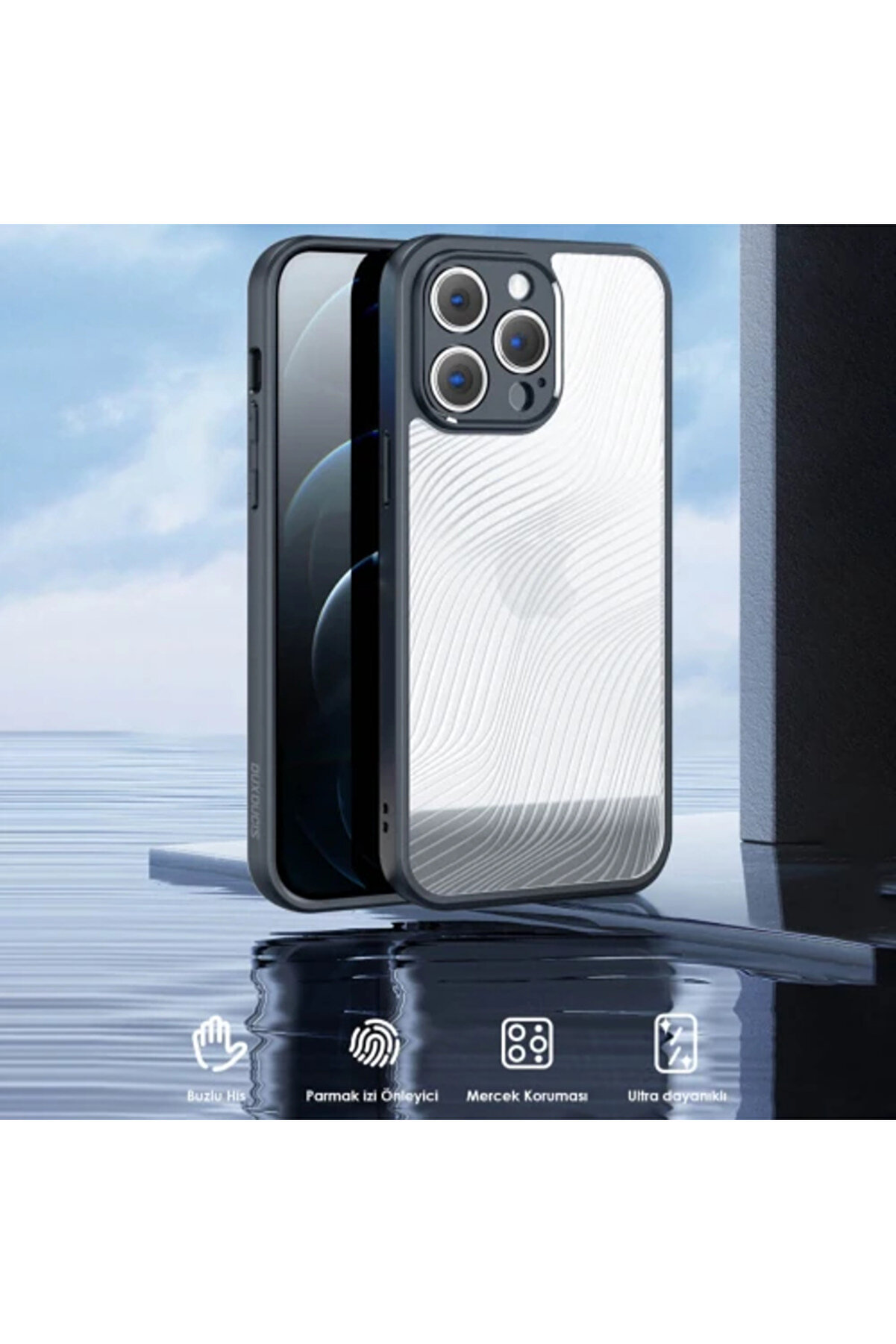 Dux Duci̇s İphone 13 Pro Ai̇mo Seri̇es Premi̇um Buzlu Sert Pc-Tpu Kılıf-(1903)