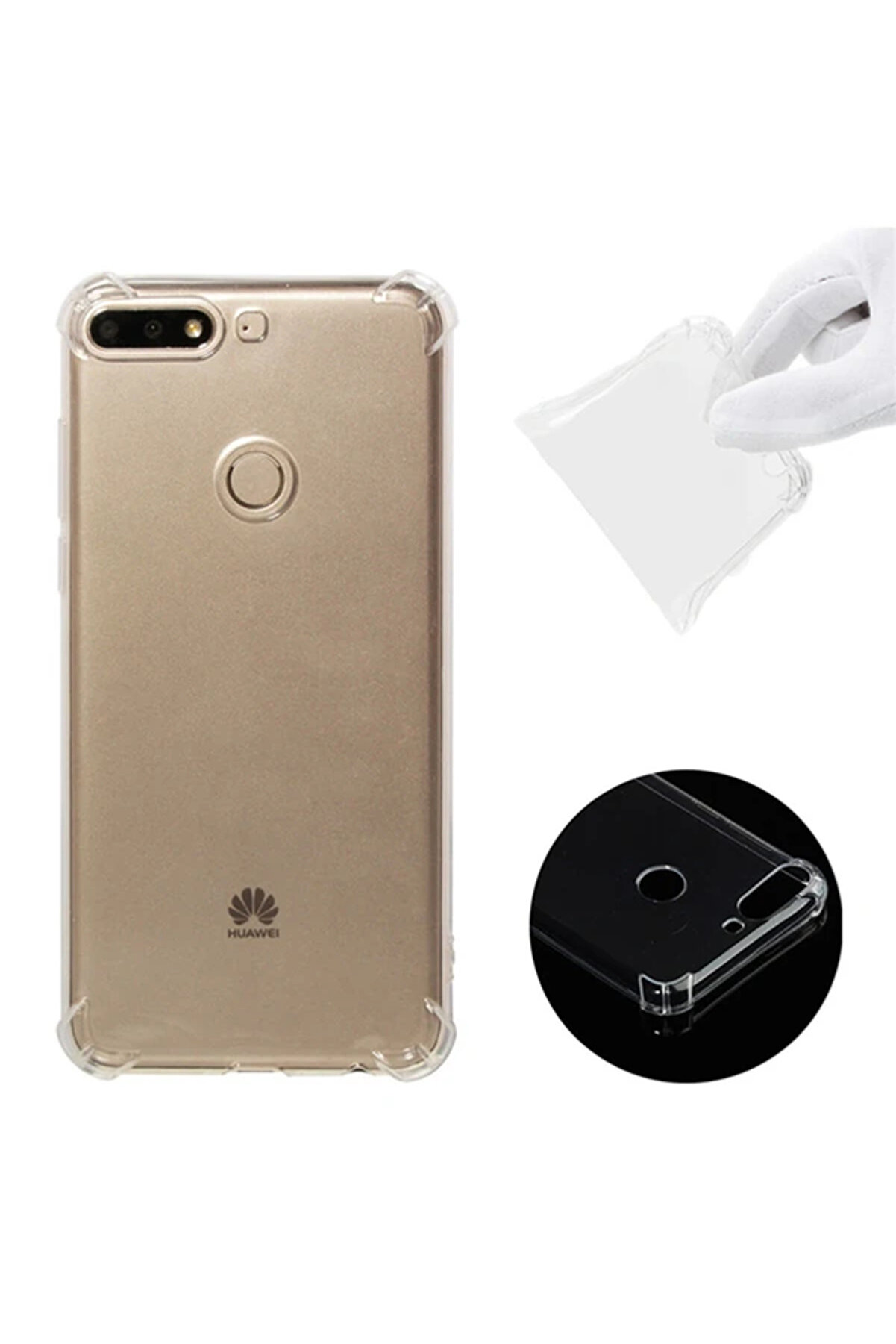 Huawei̇ Y6 2018 Anti̇-Drop Darbe Emi̇ci̇ Si̇li̇kon Kılıf-(1903)
