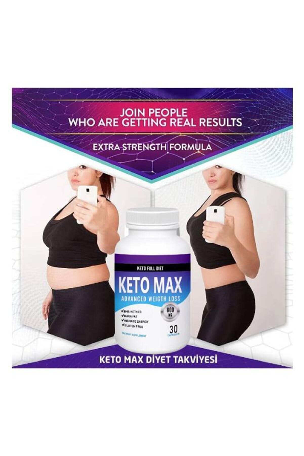 Keto Max Destekleyi̇ci̇ Ürün 30 Lu X 1 Adet + Masaj Yağı 30 Ml