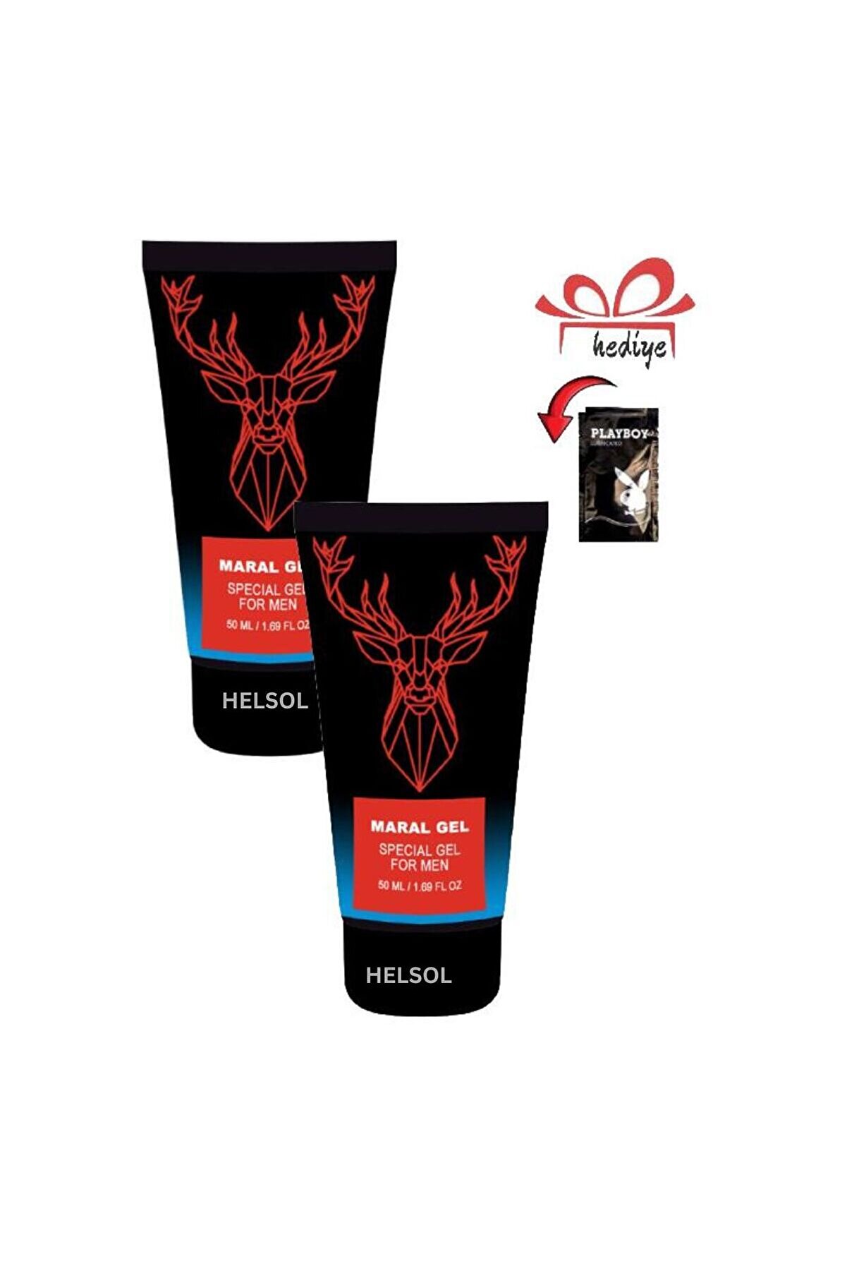 Adoi̇l Maral Erkeklere G&uuml;&ccedil; Ve Geci̇kti̇ri̇ci̇li̇ Etki̇li̇ Bakım Ve Masaj Jeli̇ 50 Ml X 2 Adet + Lubri̇cant İle