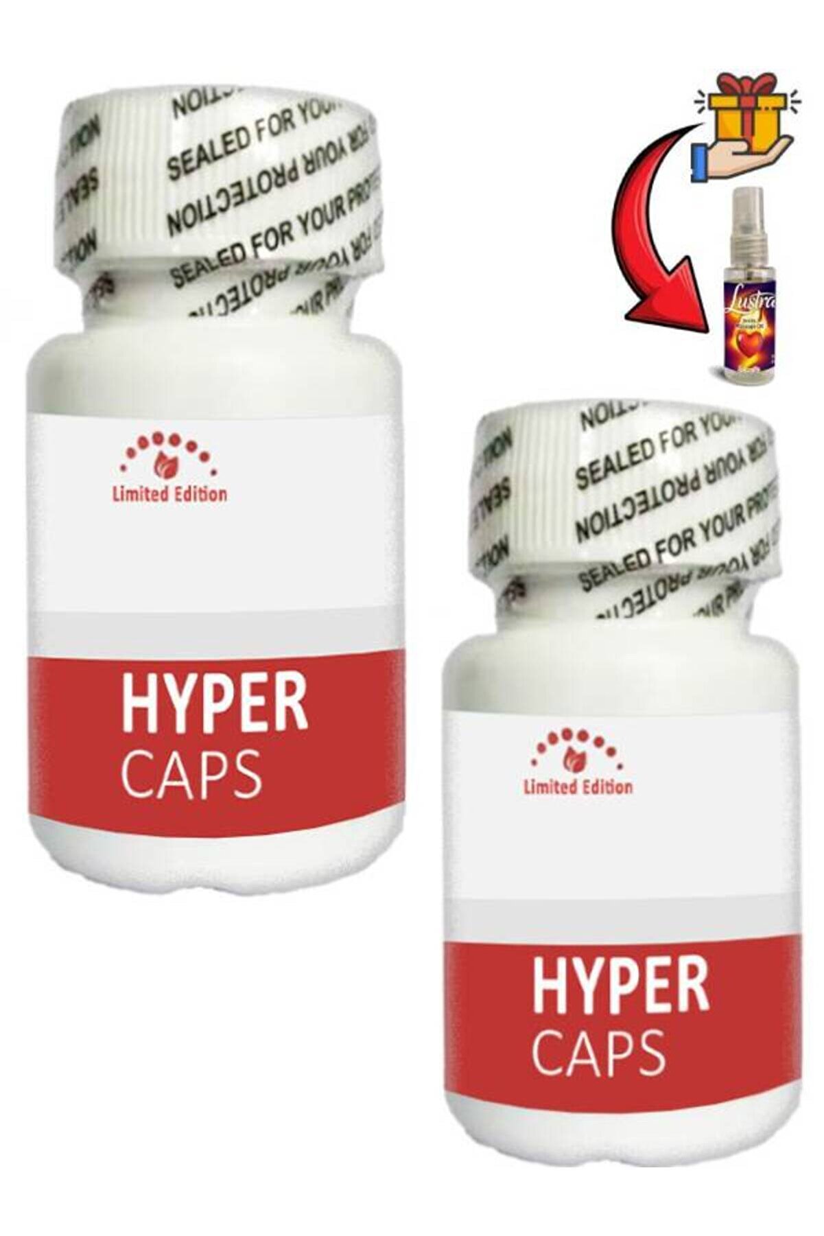 Hyper Erkeklere Özel Bölge Destekleyi̇ci̇ 15 Li̇ X 2 Ad+Lustra Masaj Yağı