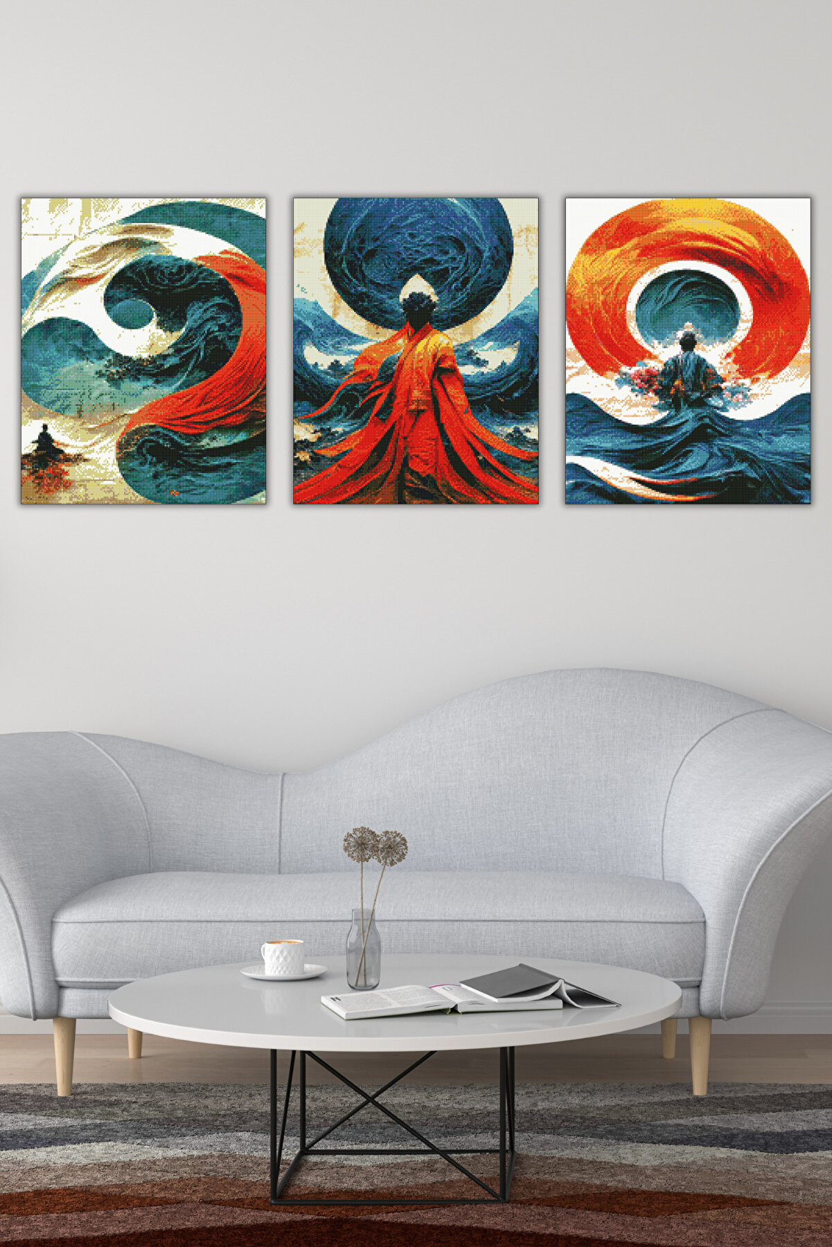 Hondep 5D Sayılarla Elmas Boyama 50X40 Cm Kendi̇n Yap Dıy Puzzle Hobi̇ Seti̇ Mozai̇k Tablo Dekorasyon