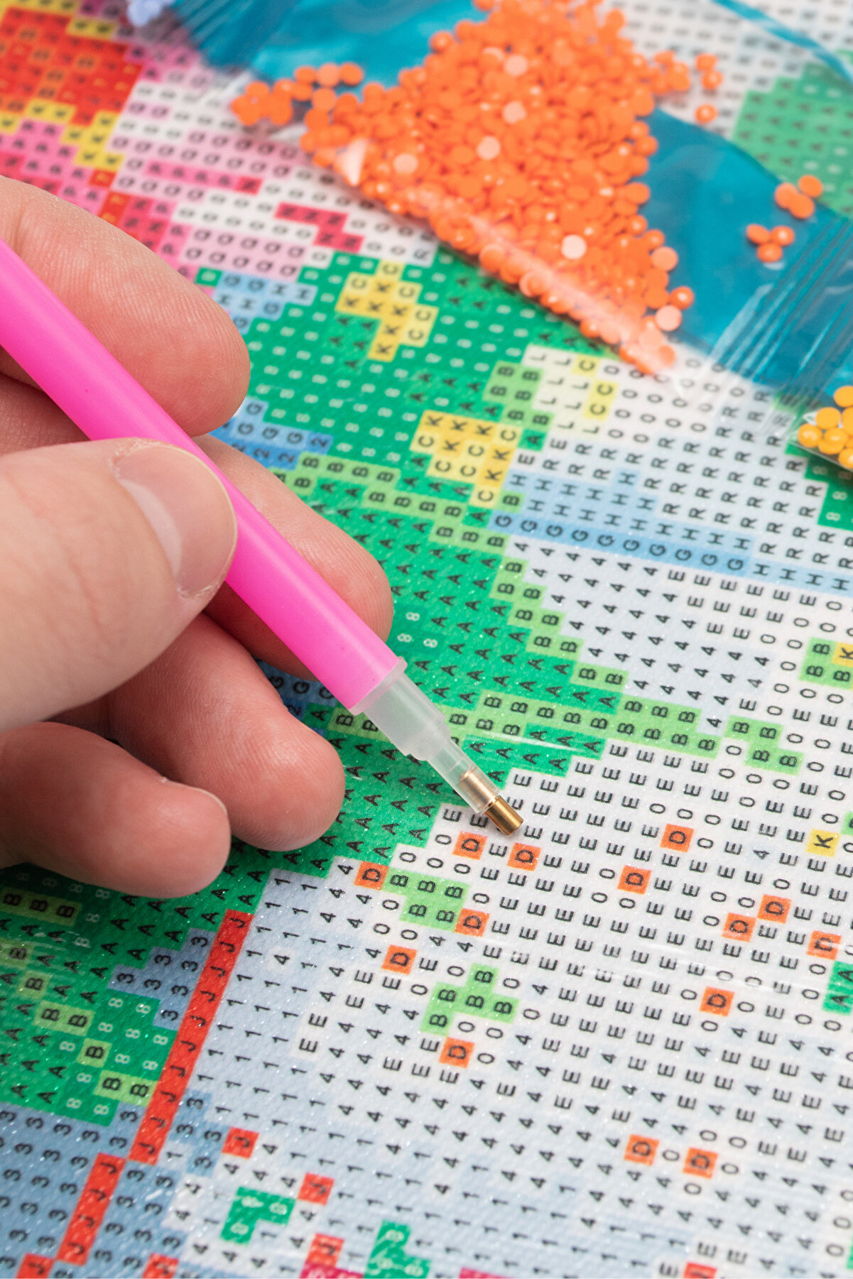 Hondep 5D Sayılarla Elmas Boyama 50X40 Cm Kendi̇n Yap Dıy Puzzle Hobi̇ Seti̇ Mozai̇k Tablo Dekorasyon