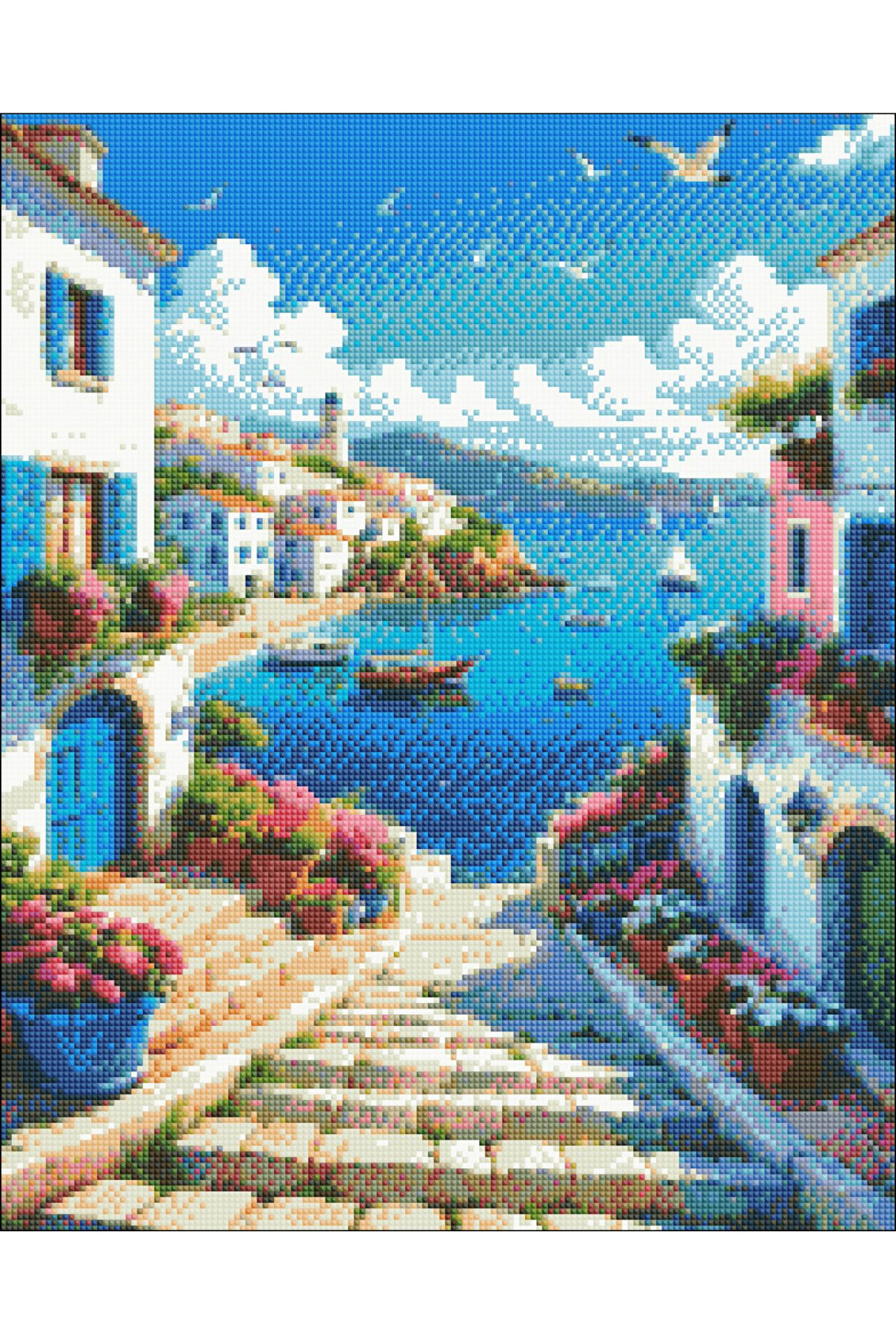 Hondep 5D Sayılarla Elmas Boyama 50X40 Cm Kendi̇n Yap Dıy Puzzle Hobi̇ Seti̇ Mozai̇k Tablo Dekorasyon
