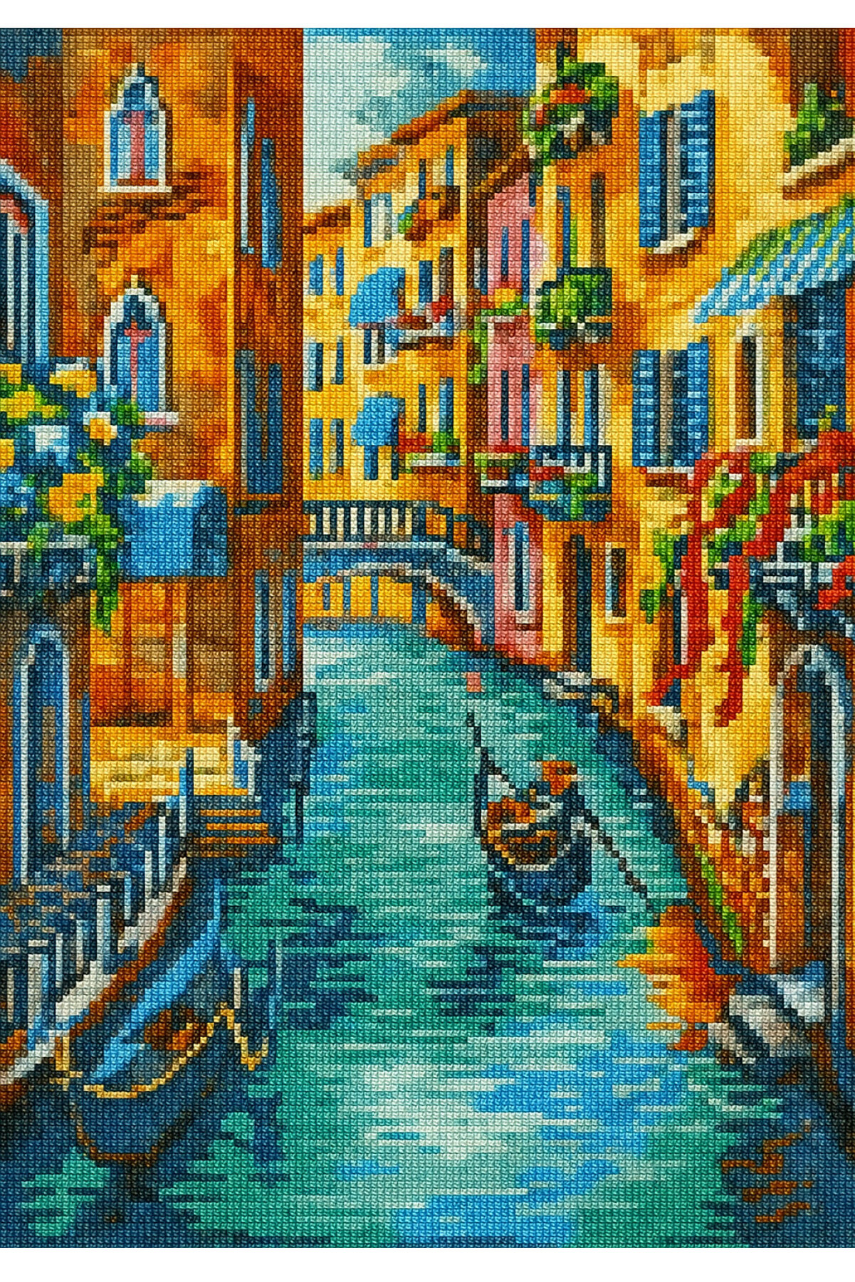 Hondep 5D Sayılarla Elmas Boyama 40X50 Cm Venedi̇k Mozai̇k Tablo Tuvale Geri̇li̇ Puzzle Hobi̇ Seti̇