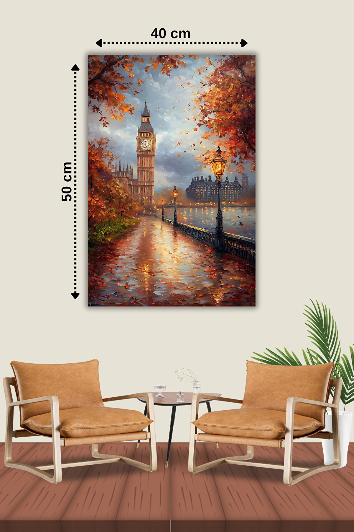Hondep 5D Elmas Boyama – Londra Saat Kulesi̇ | 40X50 Cm Tuvale Geri̇li̇ Premi̇um Dıy Hobi̇ Seti̇