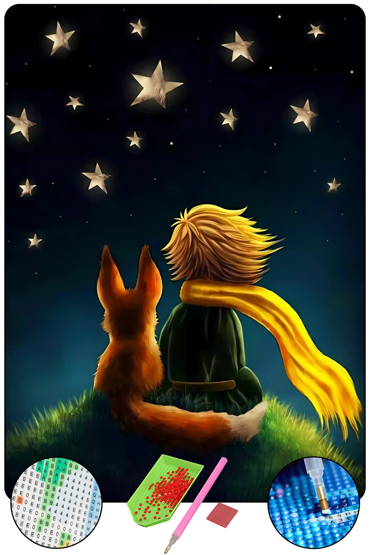 Hondep 5D Sayılarla Elmas Boyama 50X40 Cm Kendi̇n Yap Dıy Puzzle Hobi̇ Seti̇ Mozai̇k Tablo Dekorasyon