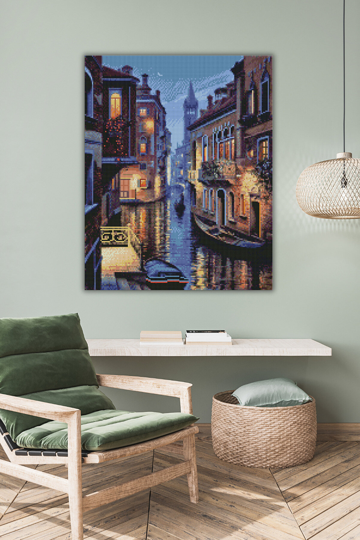 Hondep 5D Sayılarla Elmas Boyama 50X40 Cm Kendi̇n Yap Dıy Puzzle Hobi̇ Seti̇ Mozai̇k Tablo Dekorasyon