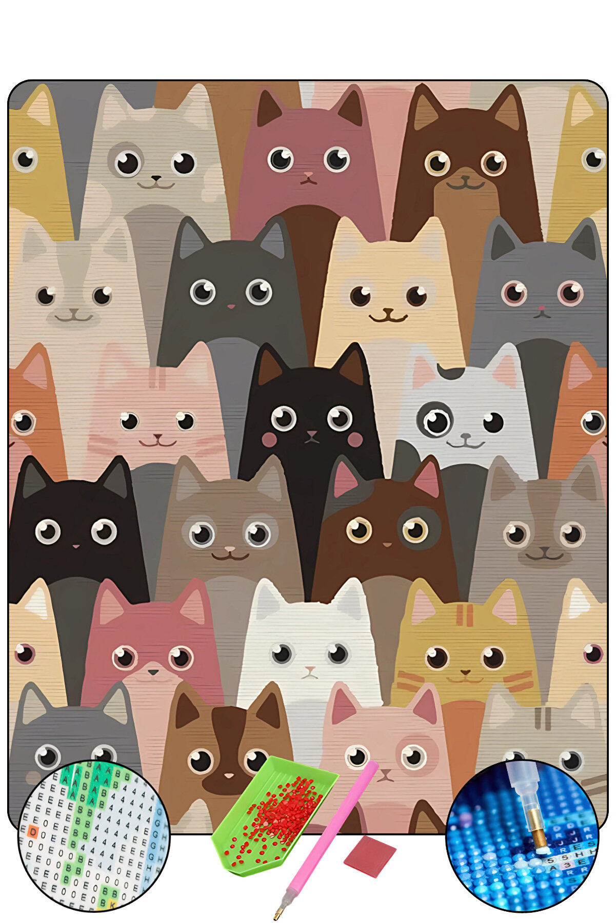 Hondep 5D Sayılarla Elmas Boyama 50X40 Cm Kendi̇n Yap Dıy Puzzle Hobi̇ Seti̇ Mozai̇k Tablo Dekorasyon