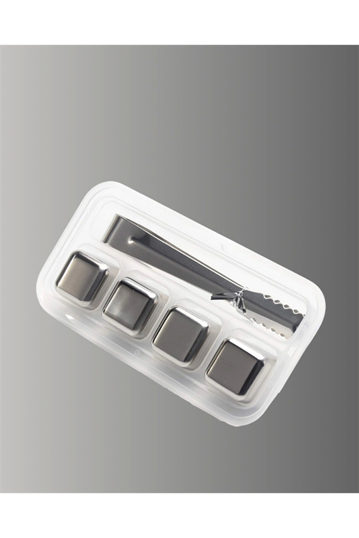 Yeni̇den Kullanılabi̇li̇r 304 Çeli̇k Metal Buz Küpleri̇ 4 Lü Set