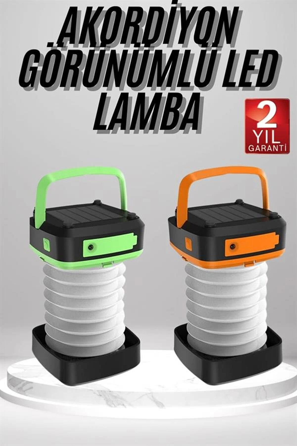 Kamp Feneri̇ Lambası Solar Güneş Enerji̇ Portati̇f Işıldak Şarjlı