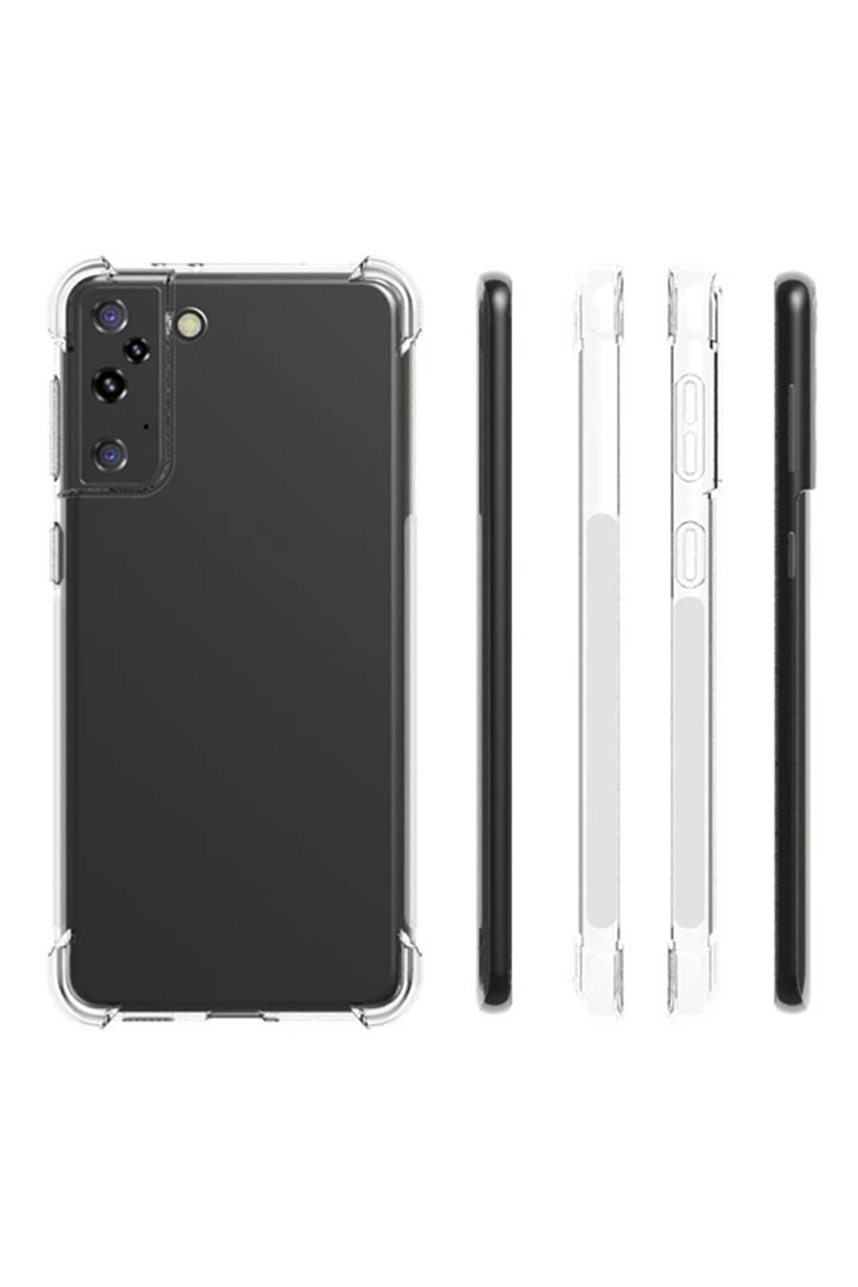 Sm Galaxy S21 Plus S30 Plus Shockproof Darbe Emi̇ci̇ Si̇li̇kon Kılıf-(1903)