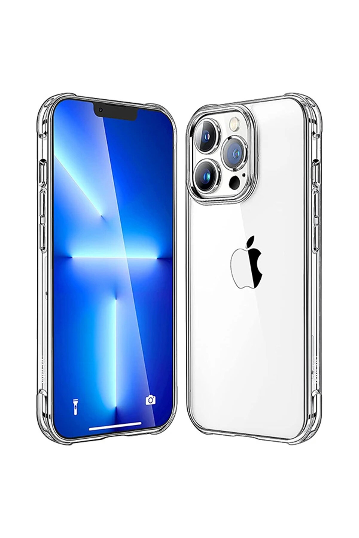 İsmiyle Al iPhone 13 Pro Max 6.7inç Shockproof Darbe Emici Silikon Kılıf-(1903)