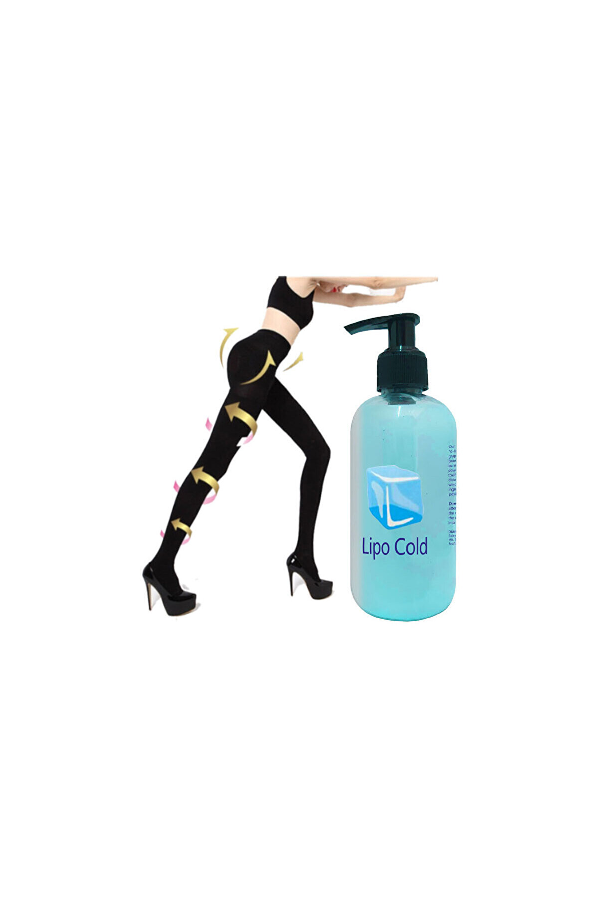 Adoil Lipo Cold Selülite Fazla Yağlara 250 ml + (L-XL) Mikro Kapsüllü Şekillendirici Tayt