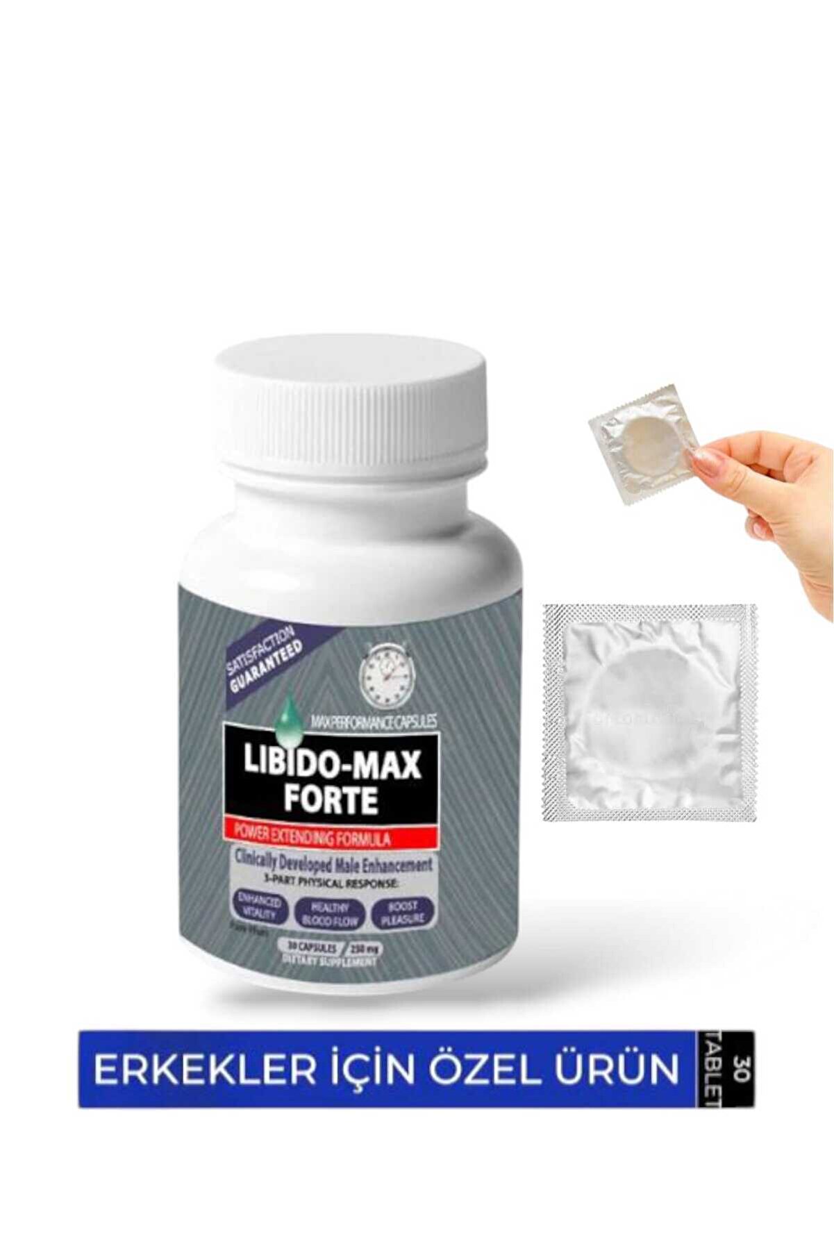 Li̇bi̇do Max Forte Erkeklere Özel Bölge Destekleyi̇ci̇ 30 Lu + Prezervati̇f Hedi̇ye