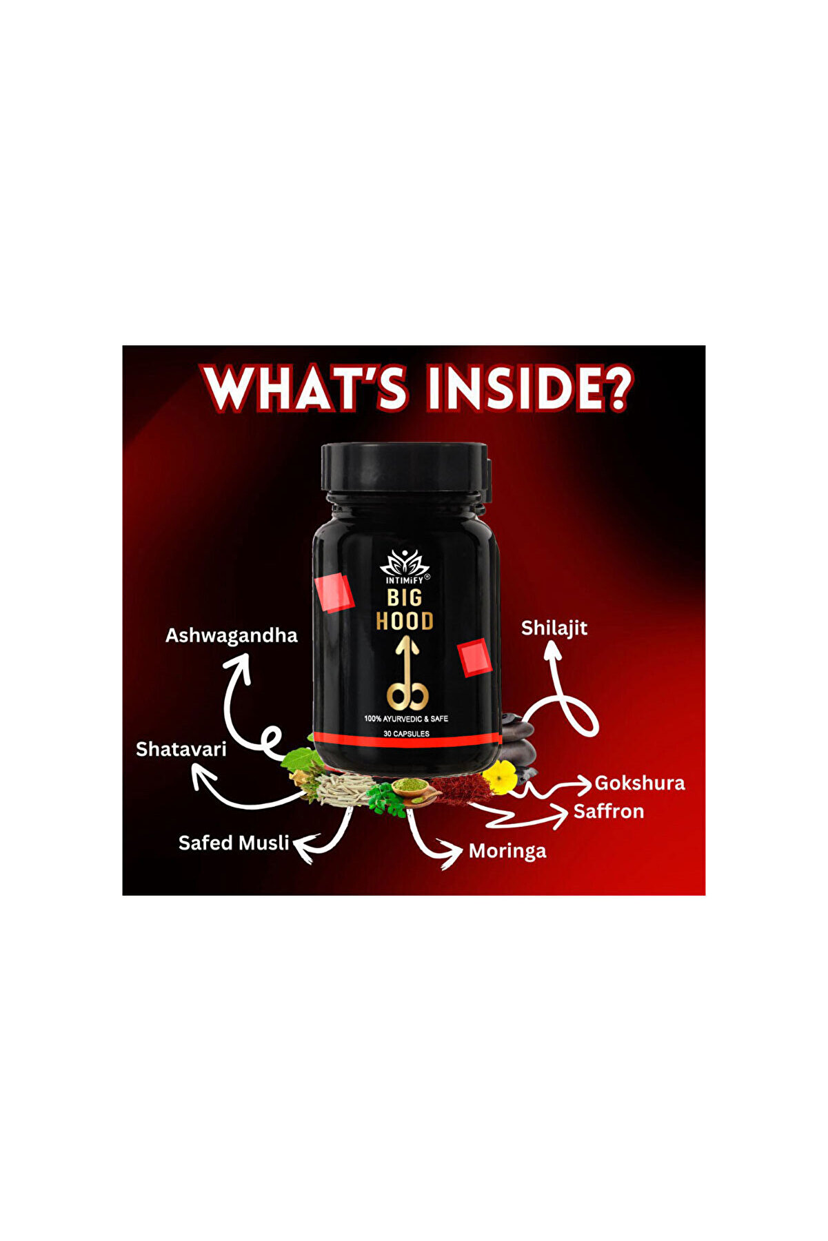 Intımıfy Bi̇g Hood Erkekler İçi̇n Destekleyi̇ci̇ 30 Lu X 2 Ad+ Masaj Yağı