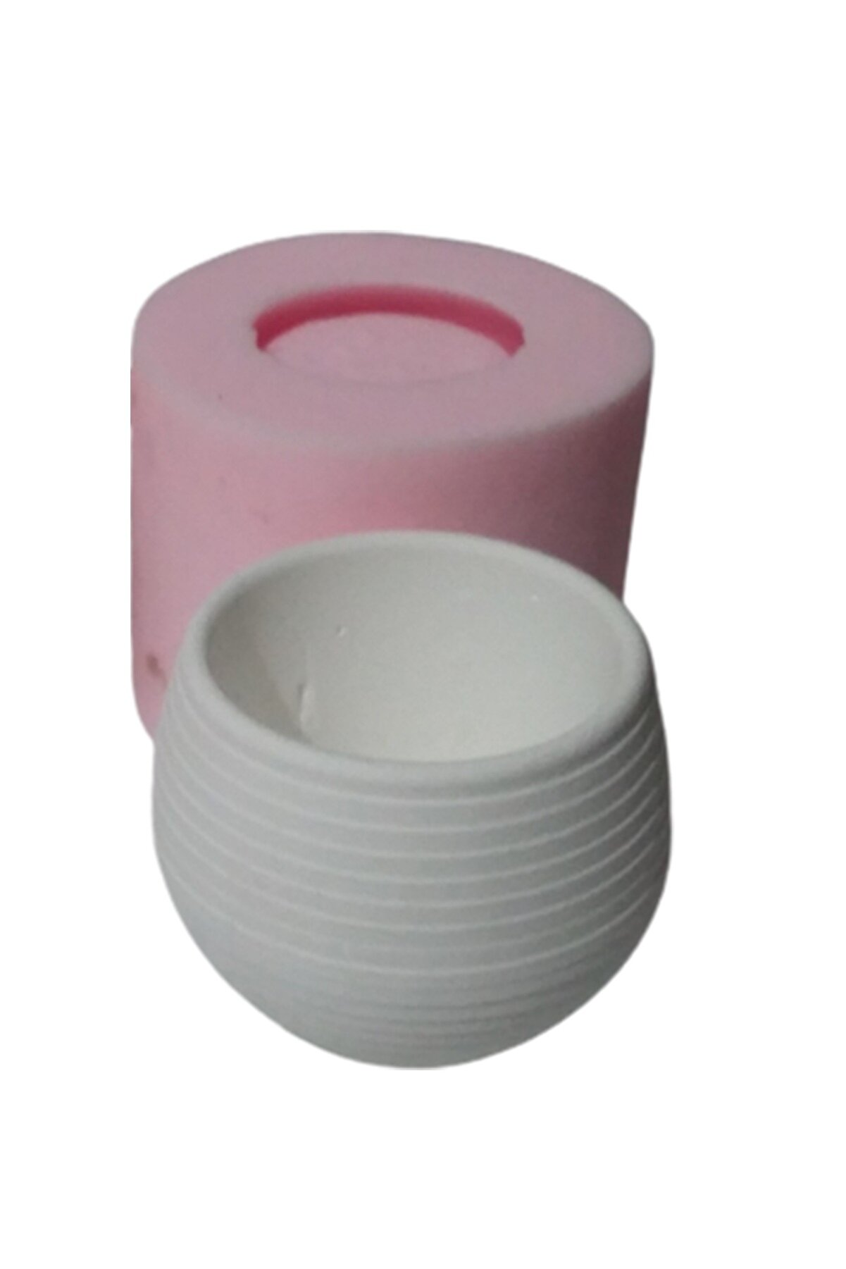 Kalıpcınızburada Çi̇zgi̇li̇ Sculent Saksı Si̇li̇kon Kalıp