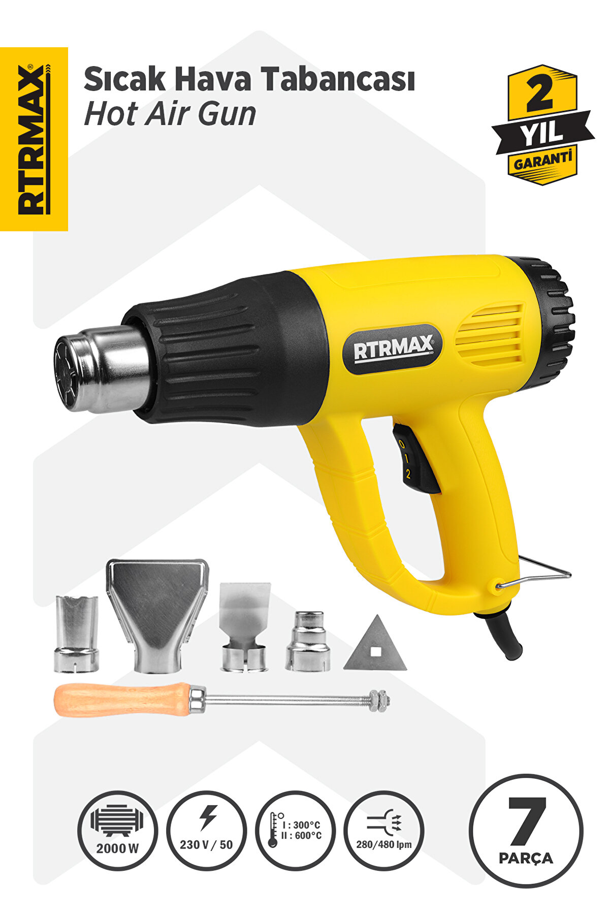 Rtrmax Sıcak Hava Tabancası 2000W Rtm303A