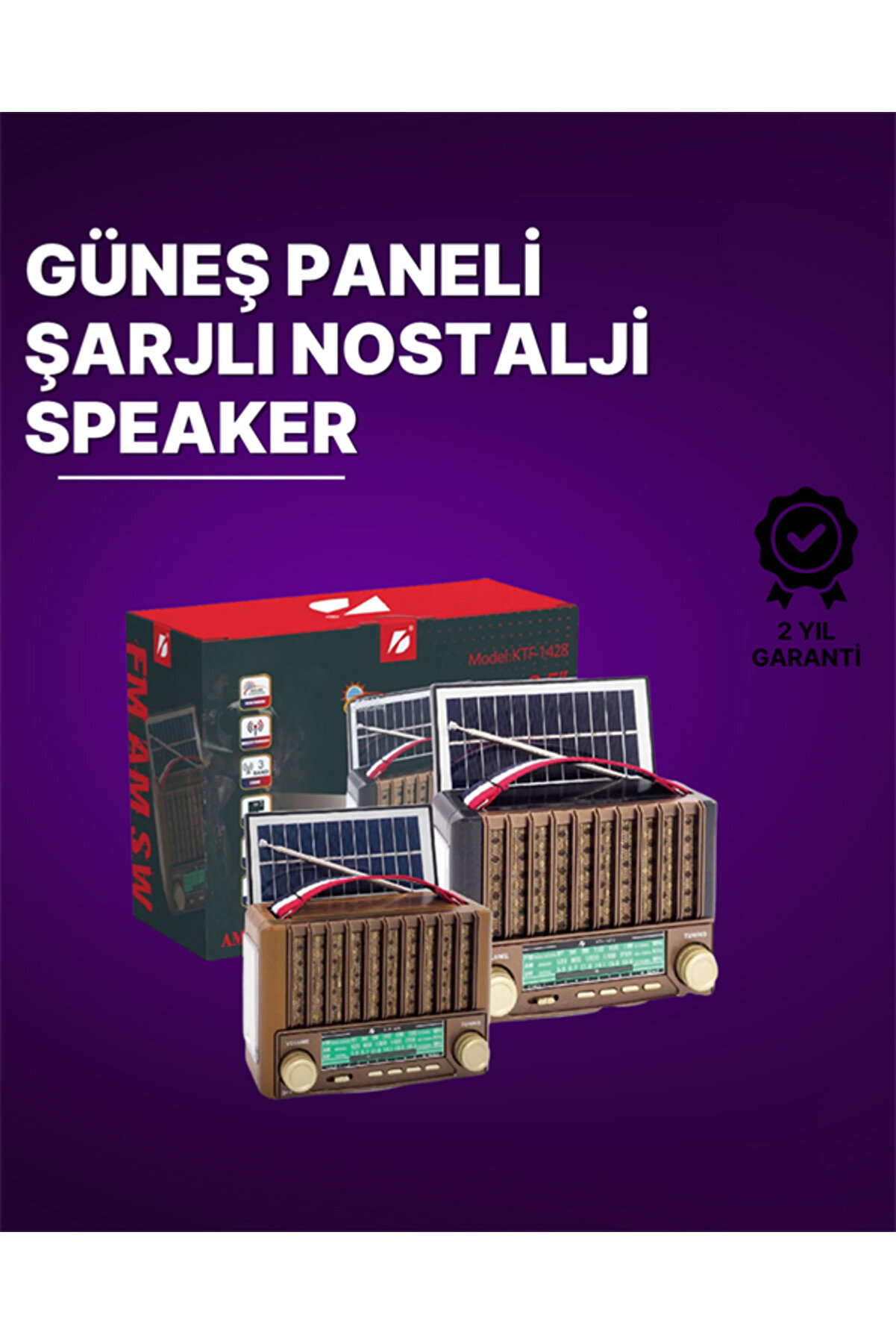 Ronanna Ktf-1428 G&uuml;neş Enerji̇li̇ Bluetooth Hoparl&ouml;r