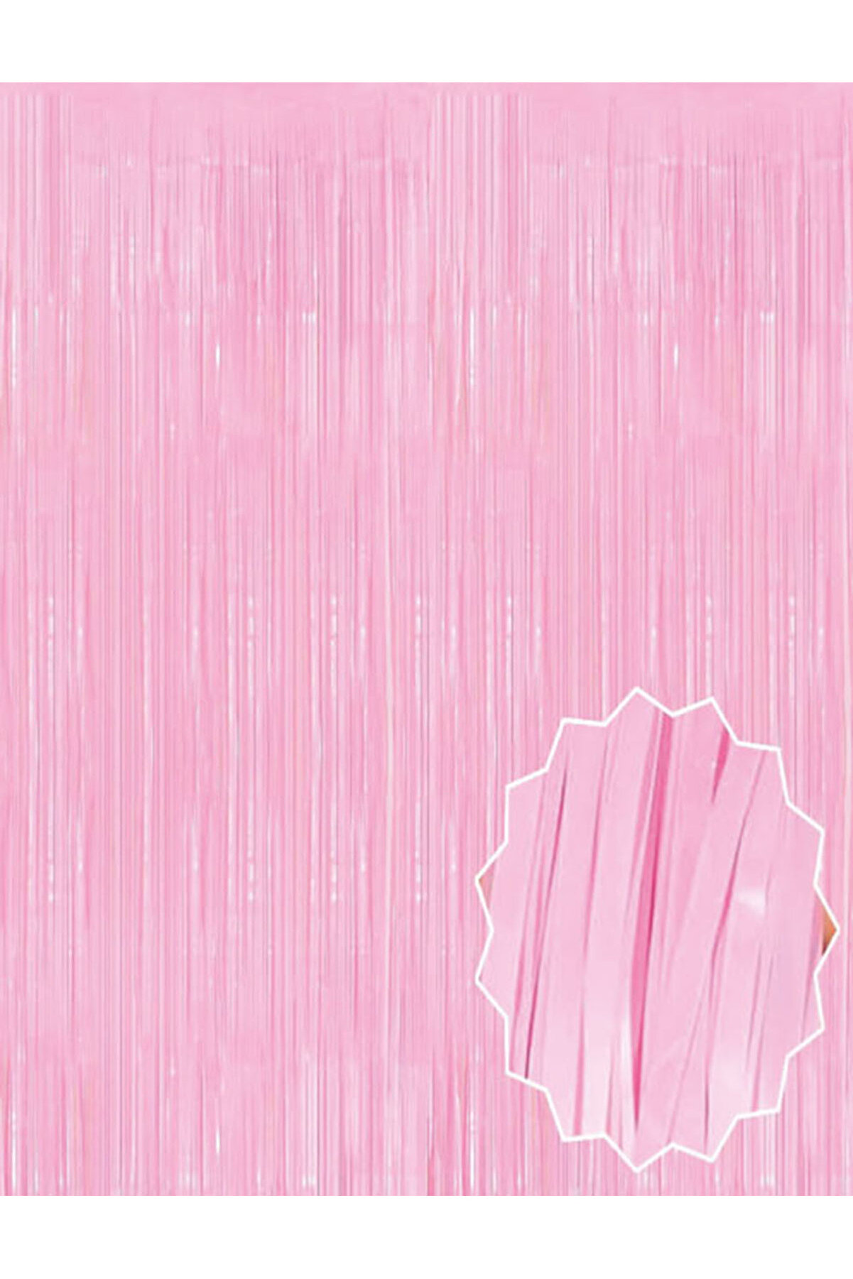 Ethab Ti̇caret Soft Pembe P&uuml;sk&uuml;ll&uuml; Kapı Perdesi̇