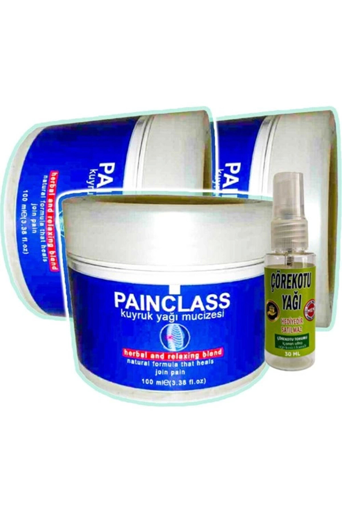 STİL KÖŞESİ PAIN CLASS Kuyruk Yağı Kremi x 3 adet + Çörek Otu Yağı 30 ml