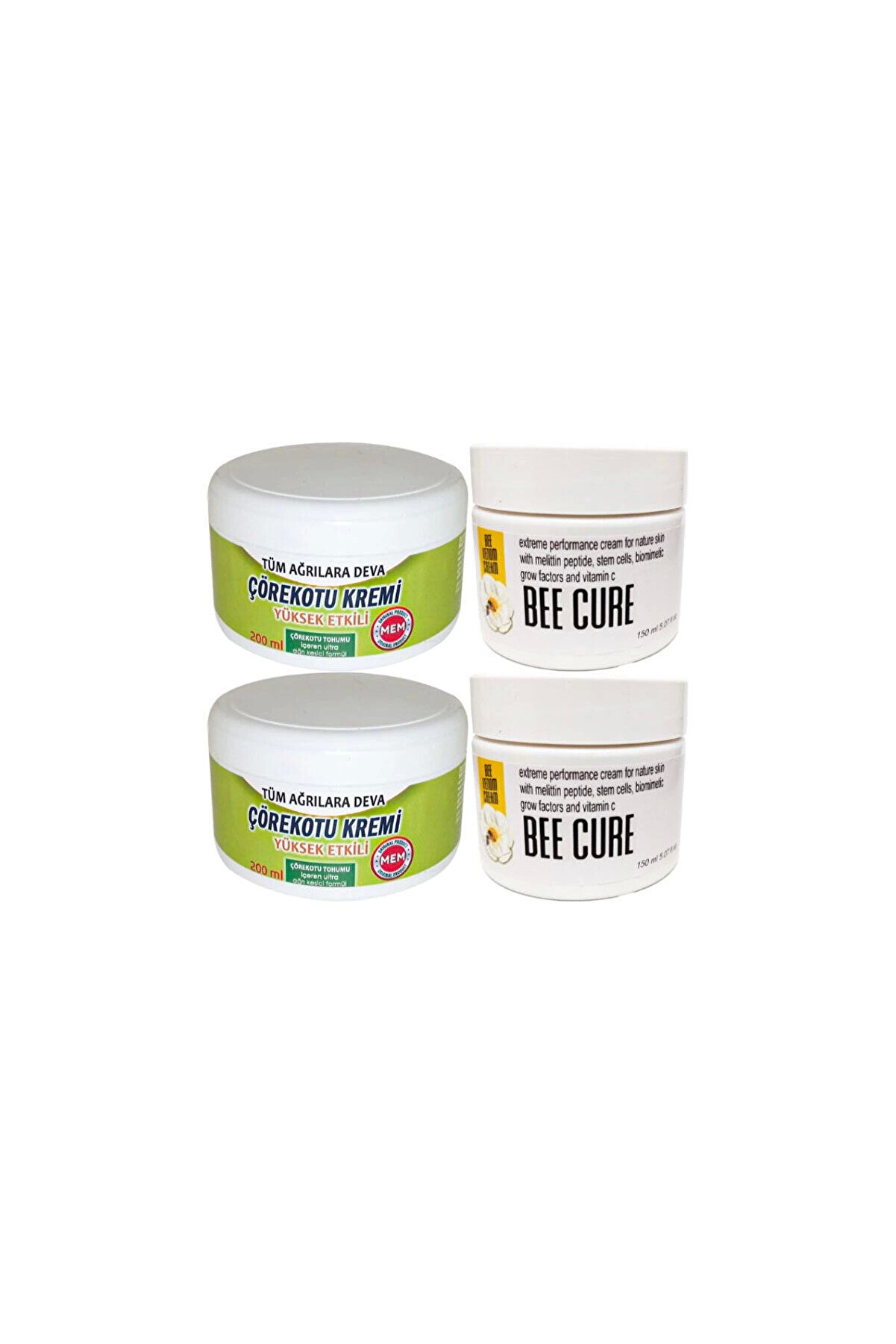 Ekince Çörek Otu Kremi Büyük XL Boy Krem 2x200 ml+ Bee Cure 2x150 ml Krem