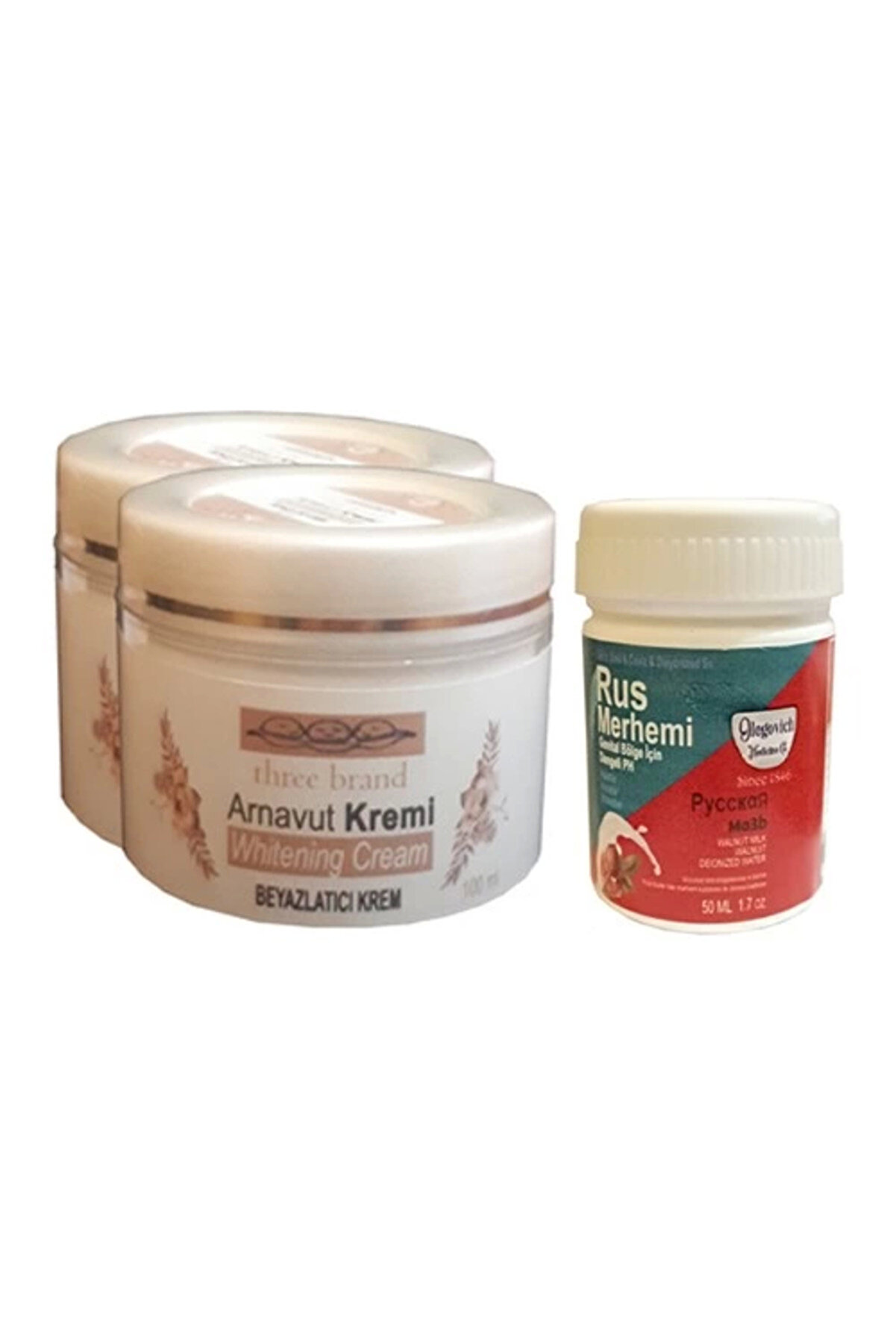 STİL KÖŞESİ Three Brand Vücut Kremi 100 ml Arnavut Kremi 2 Ad + Rus Merhemi 50 ml 1 Ad