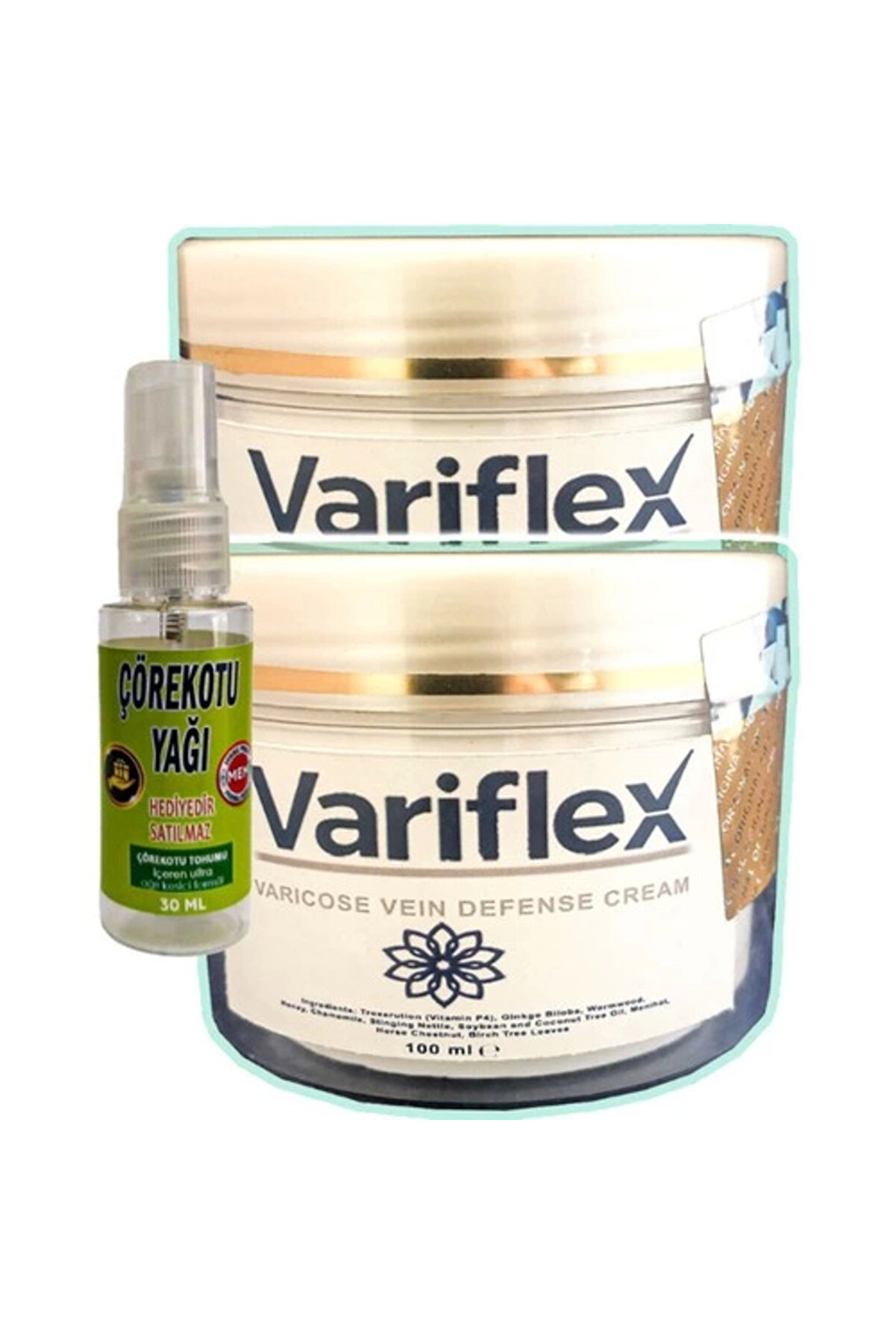 STİL KÖŞESİ Variflex Bacak Bakımı Kremi 100 ml x 2 adet + Çörek Otu Yağı 30 ml