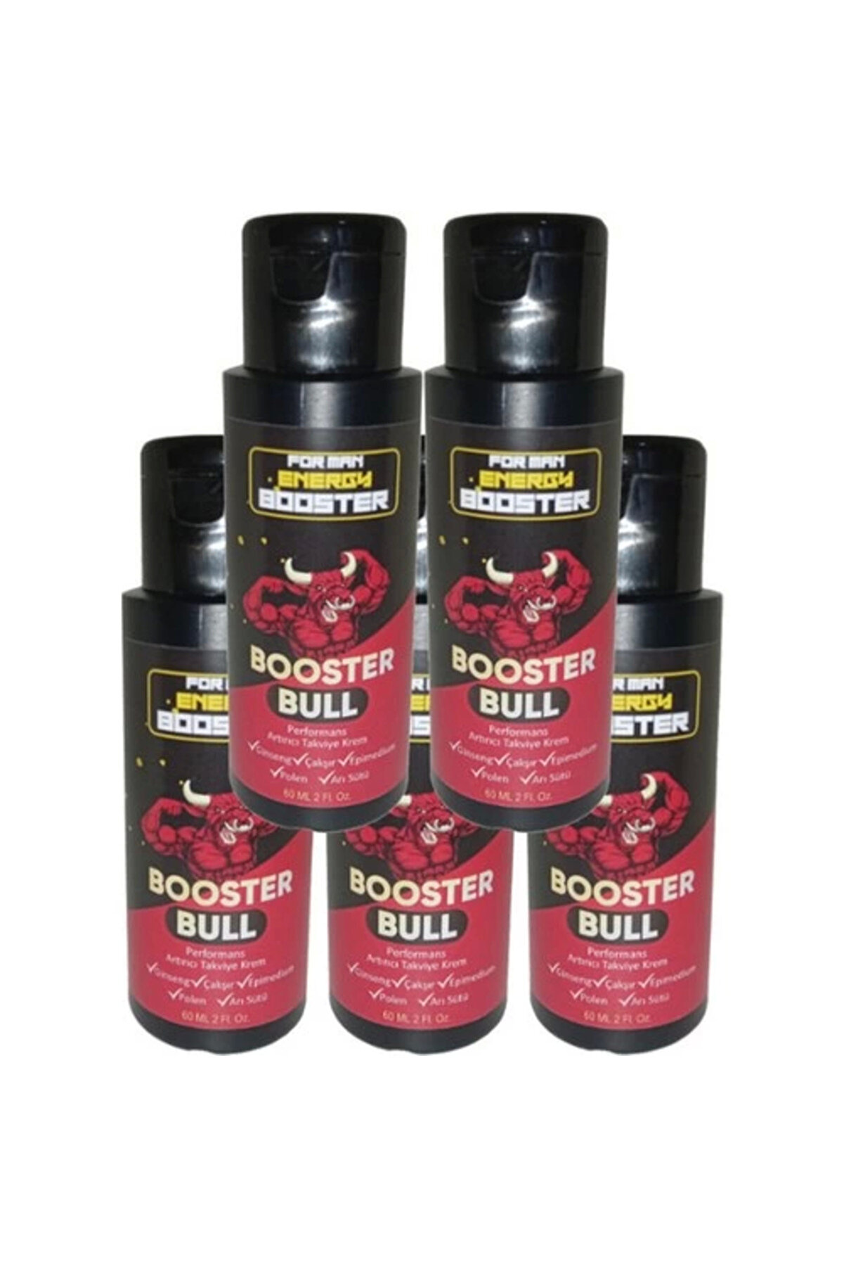 Ekince Booster Bull 5'li Paket Erkeklere Özel Krem 60 ml - 5 Adet 60 ml SNMYN123